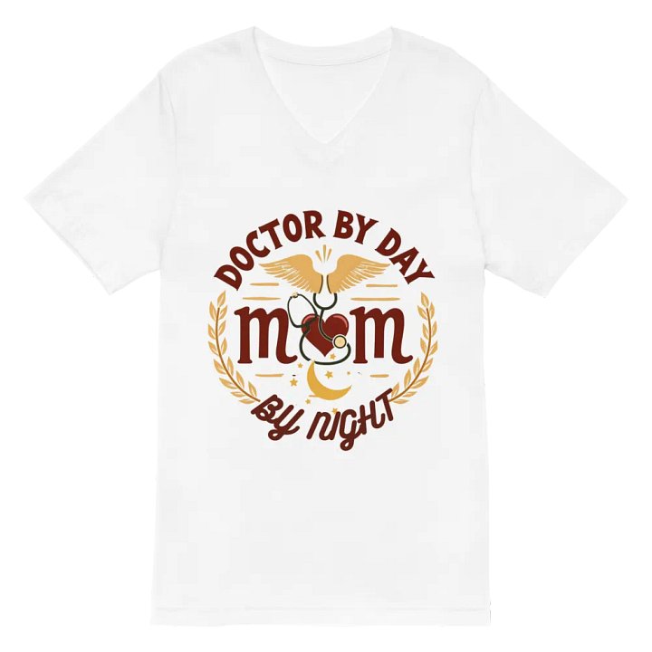 Doctor by Day, Mom by Night V-Neck Tee product image (6)