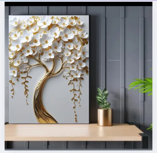 White Orchid Tree Wall Art product image (2)