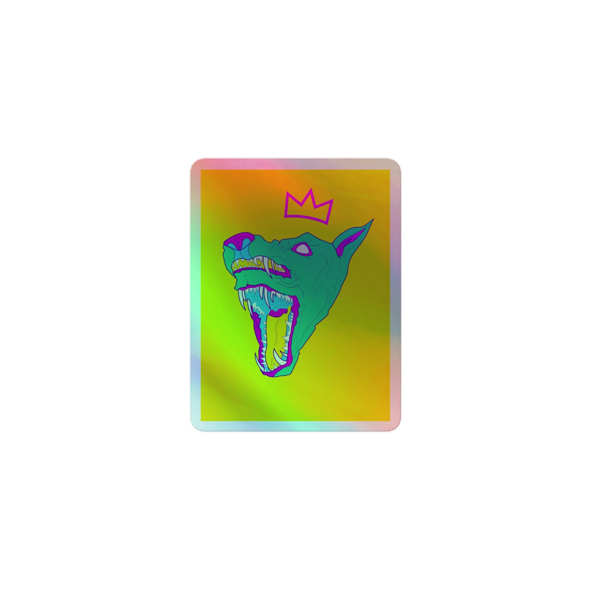 Pride holo sticker yellow product image (1)