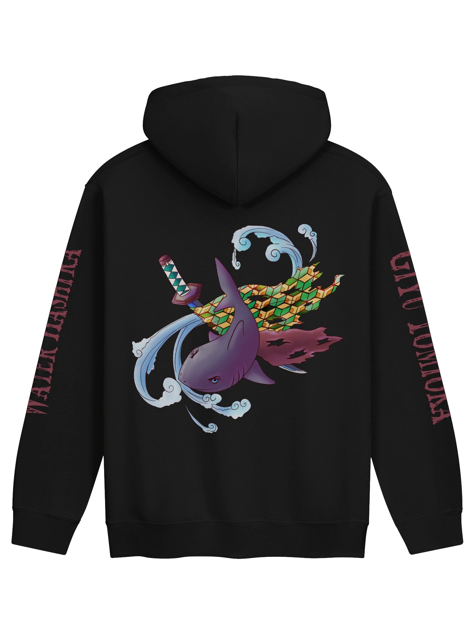 Sharkyu Hoodie w/ Colored Text product image (1)