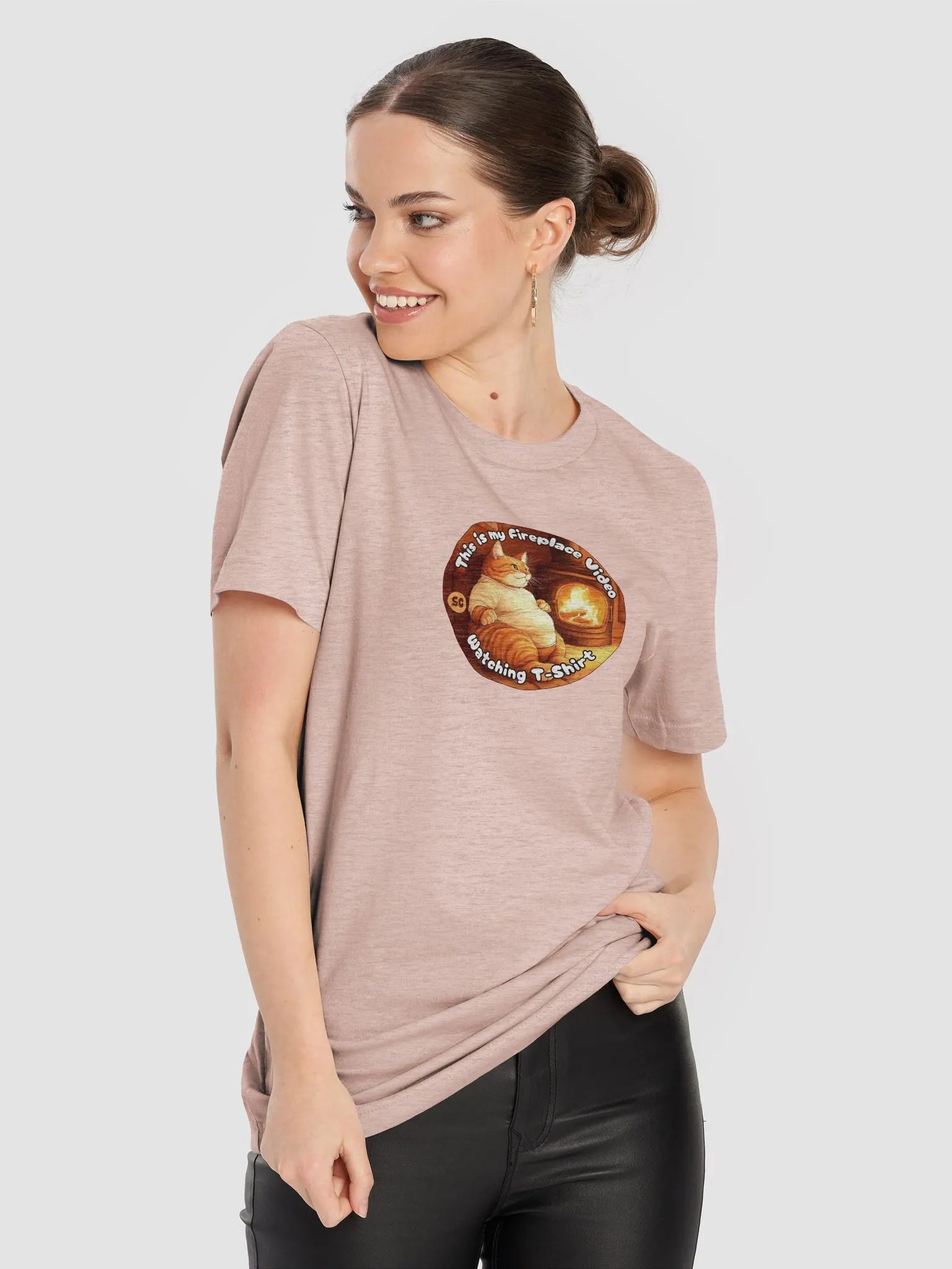 Cozy Cat - This is my Fireplace Video Watching T-Shirt | Tee product image (2)