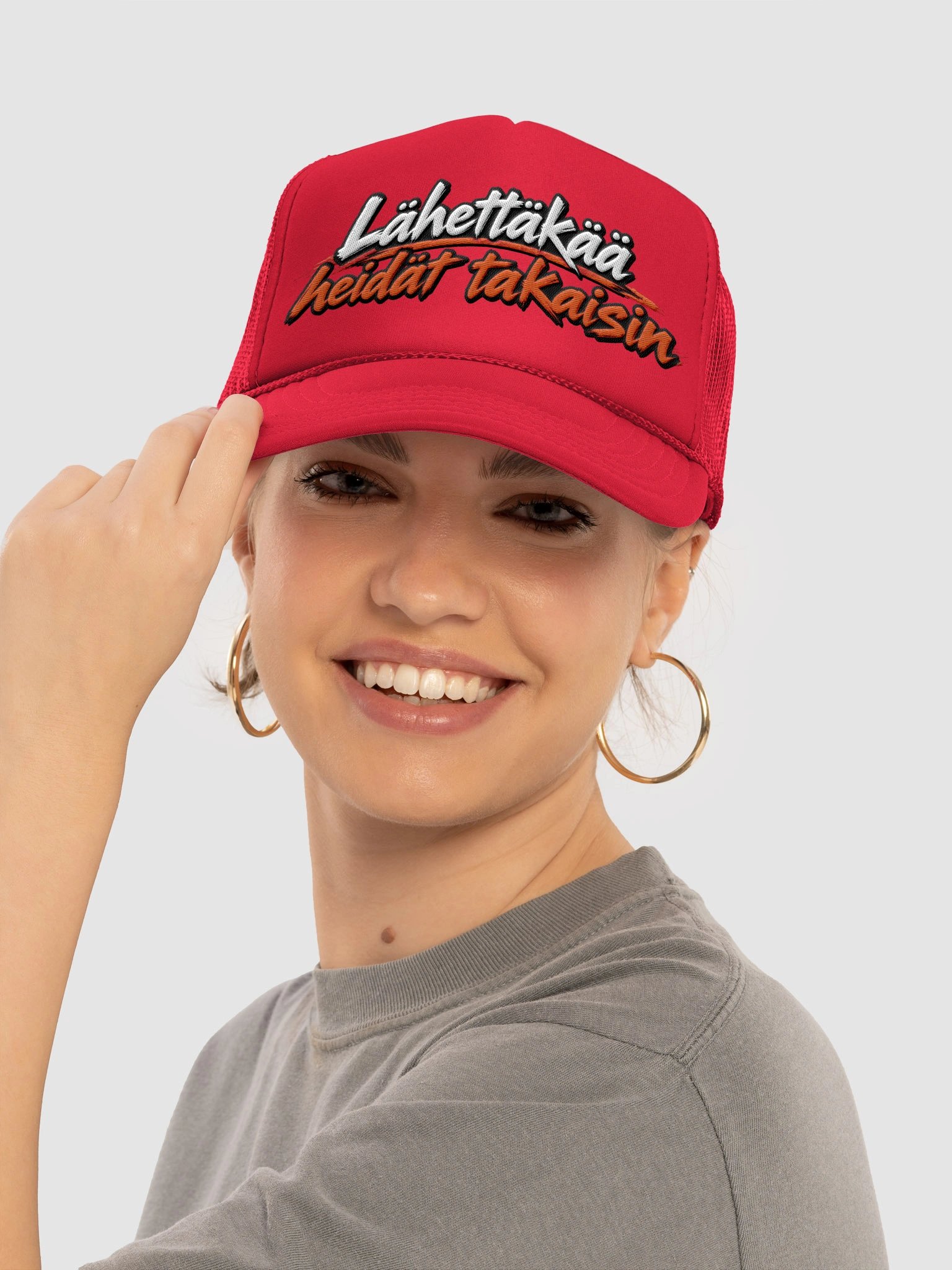 Lähettäkää Heidät Takaisin - Embroidattu Trucker Hat product image (5)