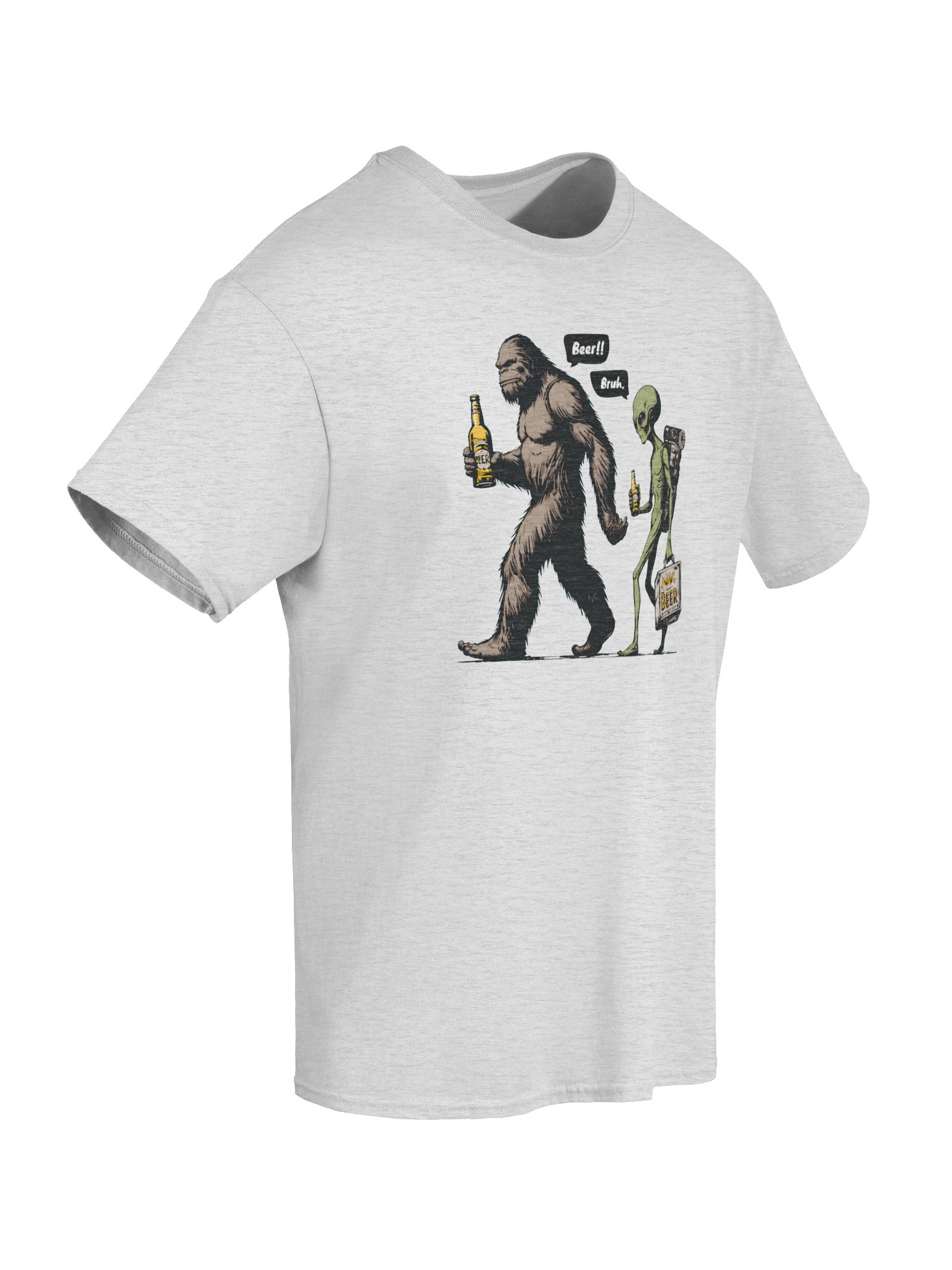 Bigfoot Alien Beer Bruh Shirt – Funny Sasquatch Camping Tee product image (56)