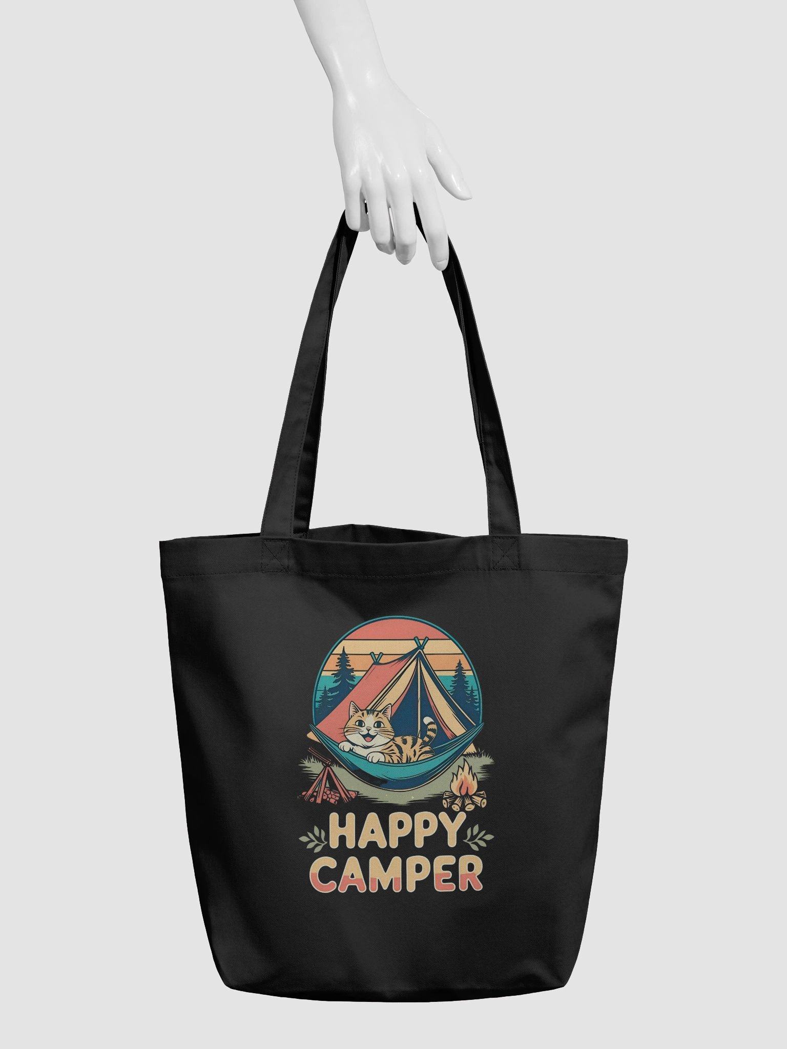 Happy Camper Cat Lovers Tote Bag product image (3)