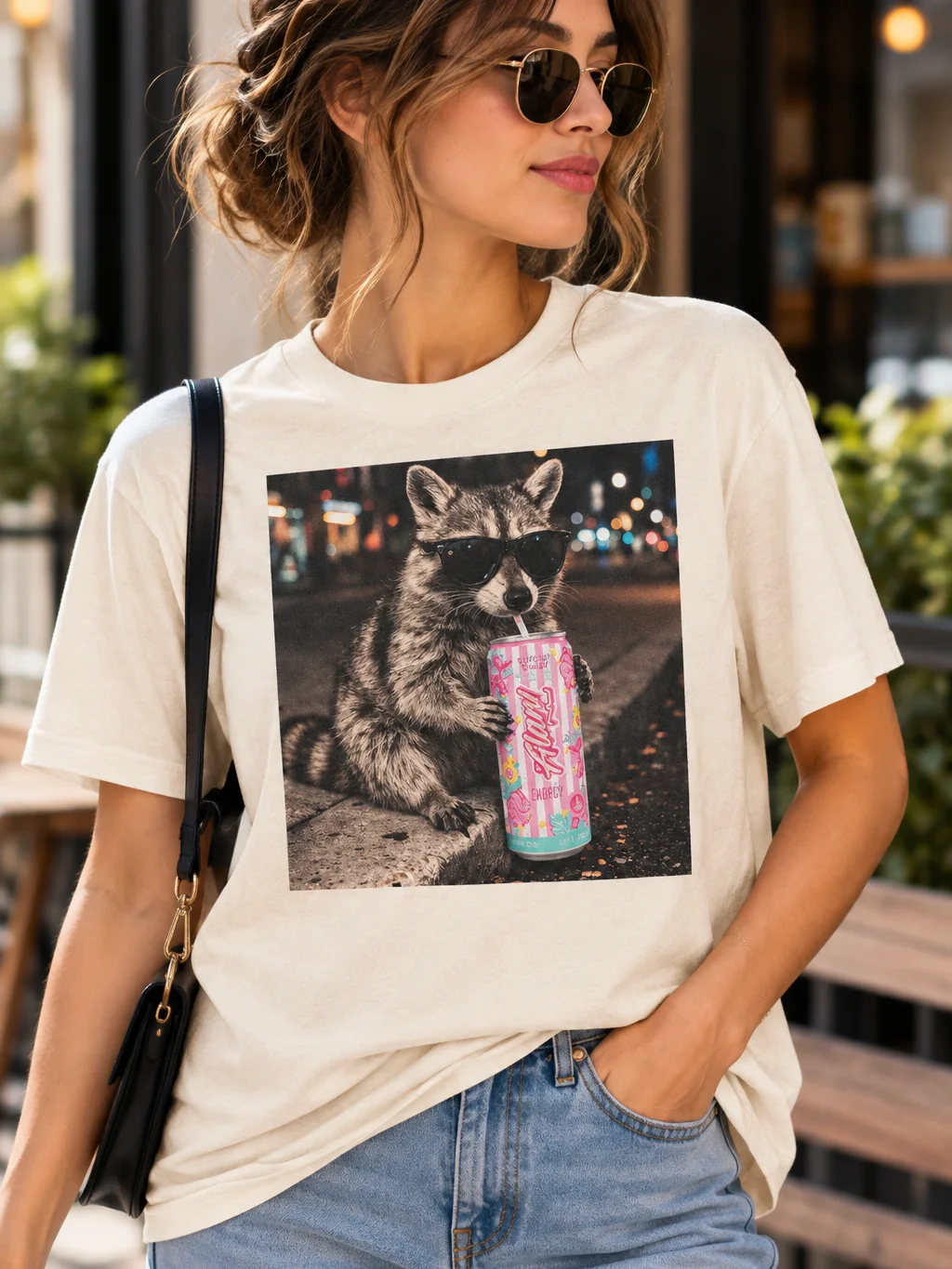Raccoon Energy Night Vibes Tee product image (2)