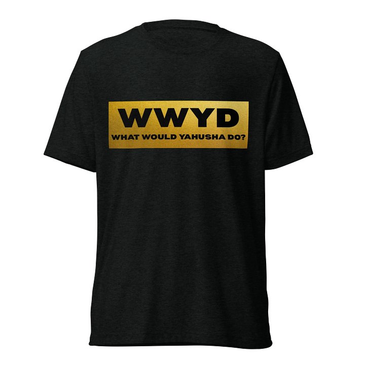 WWYD GOLD PRINT BLACK T-SHIRT product image (1)