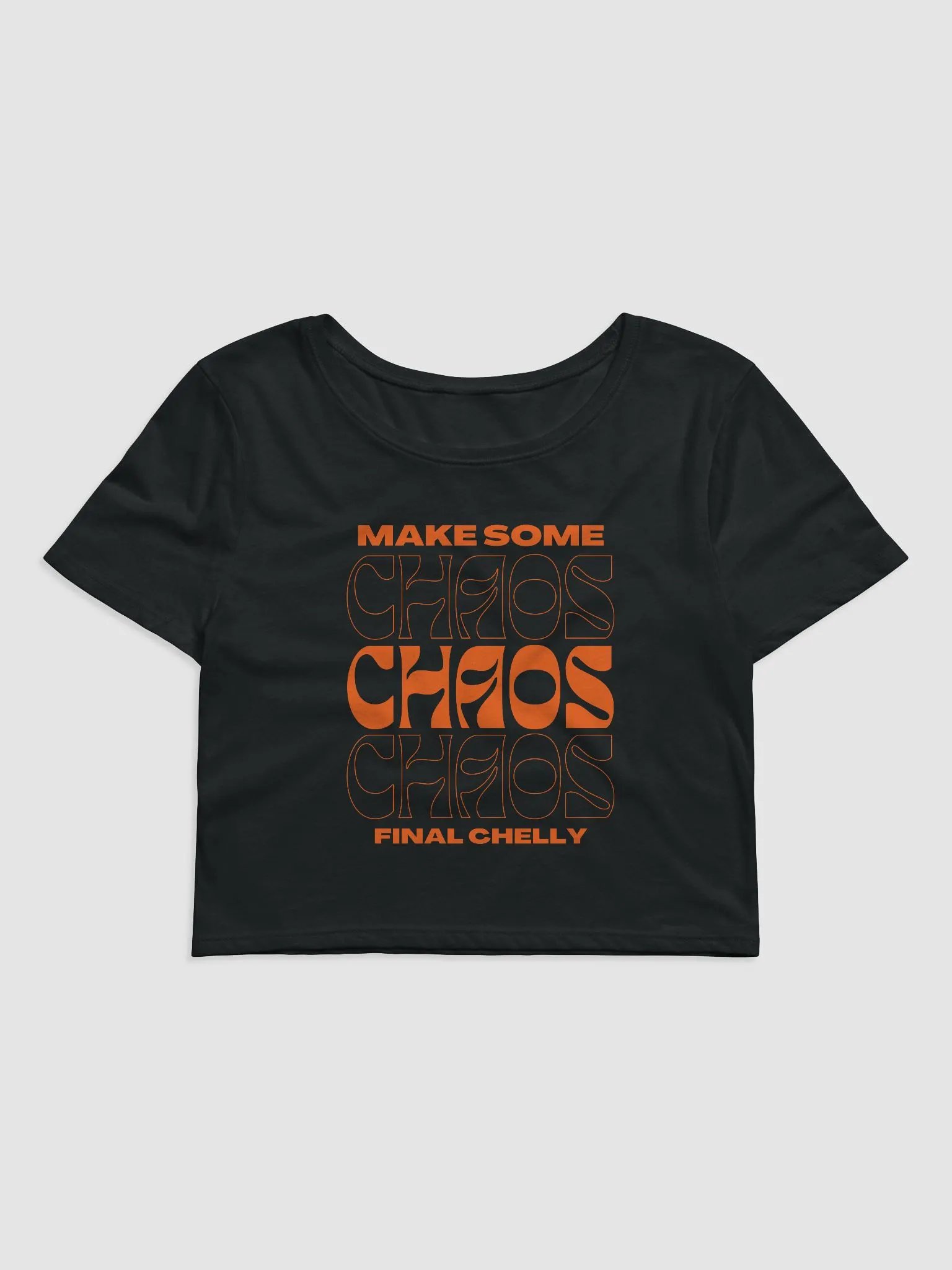 Make Some Chaos Womens Printed Crop Top product image (1)