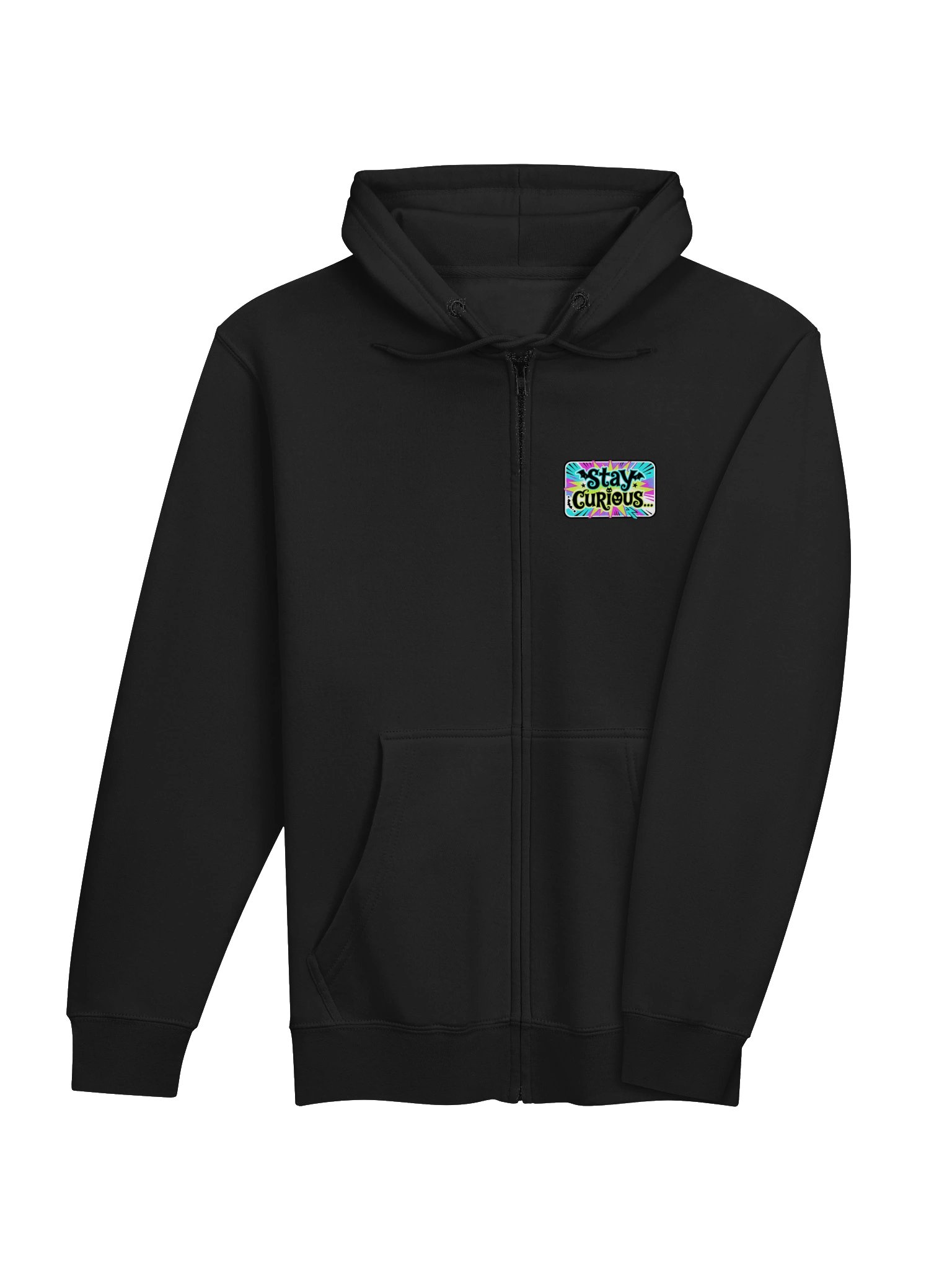 Stay Curious and Tune In Neon Zip Hoodie product image (4)