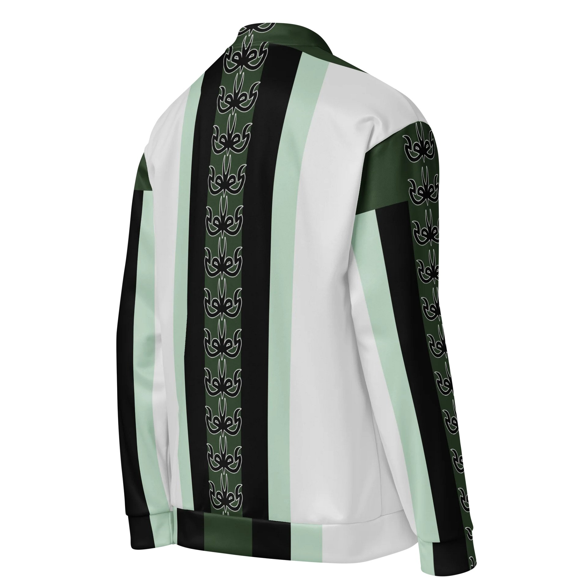 Green Striped Delight Bomber Jacket product image (4)