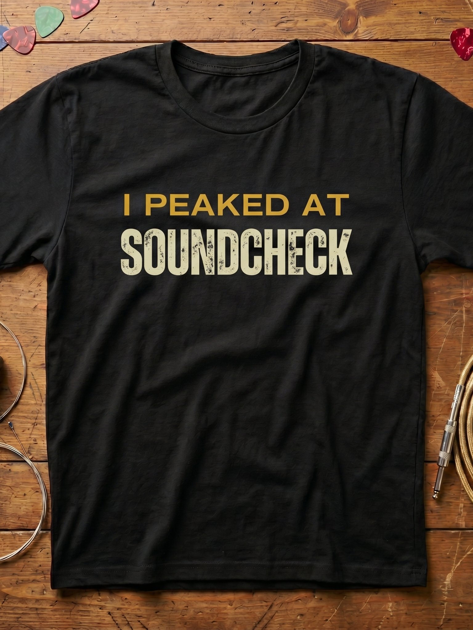 I peaked at soundcheck Guitar T-Shirt product image (1)