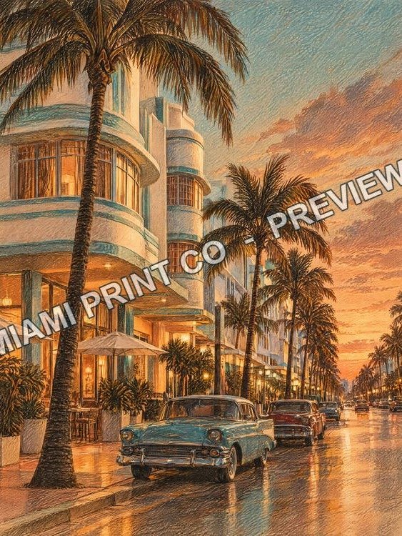 Ocean Drive | Framed Art Print product image (211)