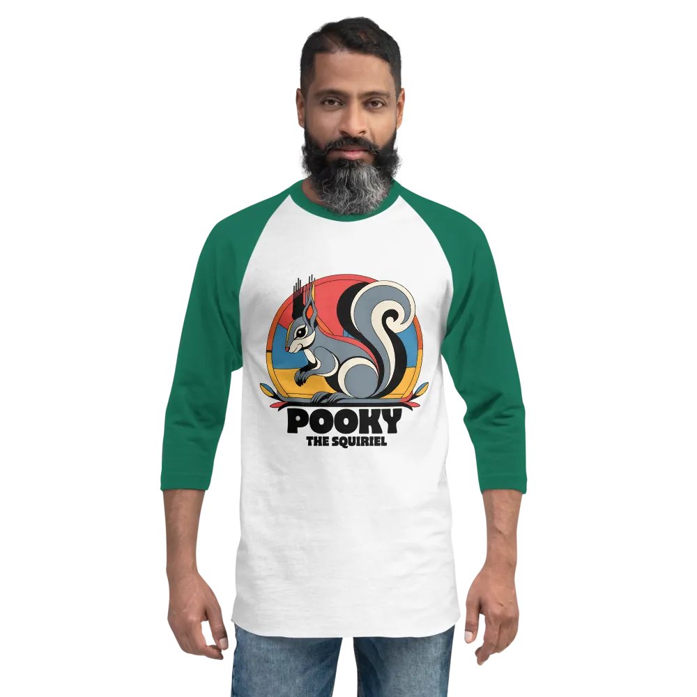 Geometric Squirrel Raglan Tee product image (2)