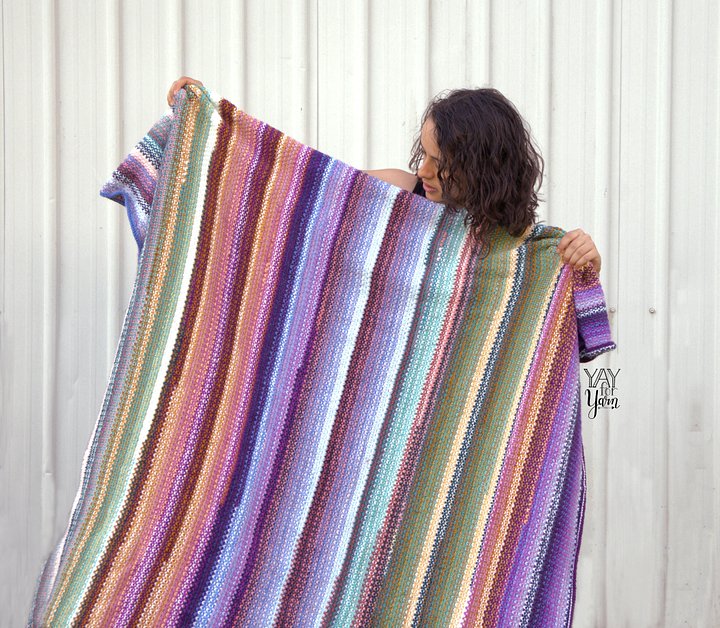 Brava Stripe Blanket - PDF Knitting Pattern & Video Tutorial product image (1)