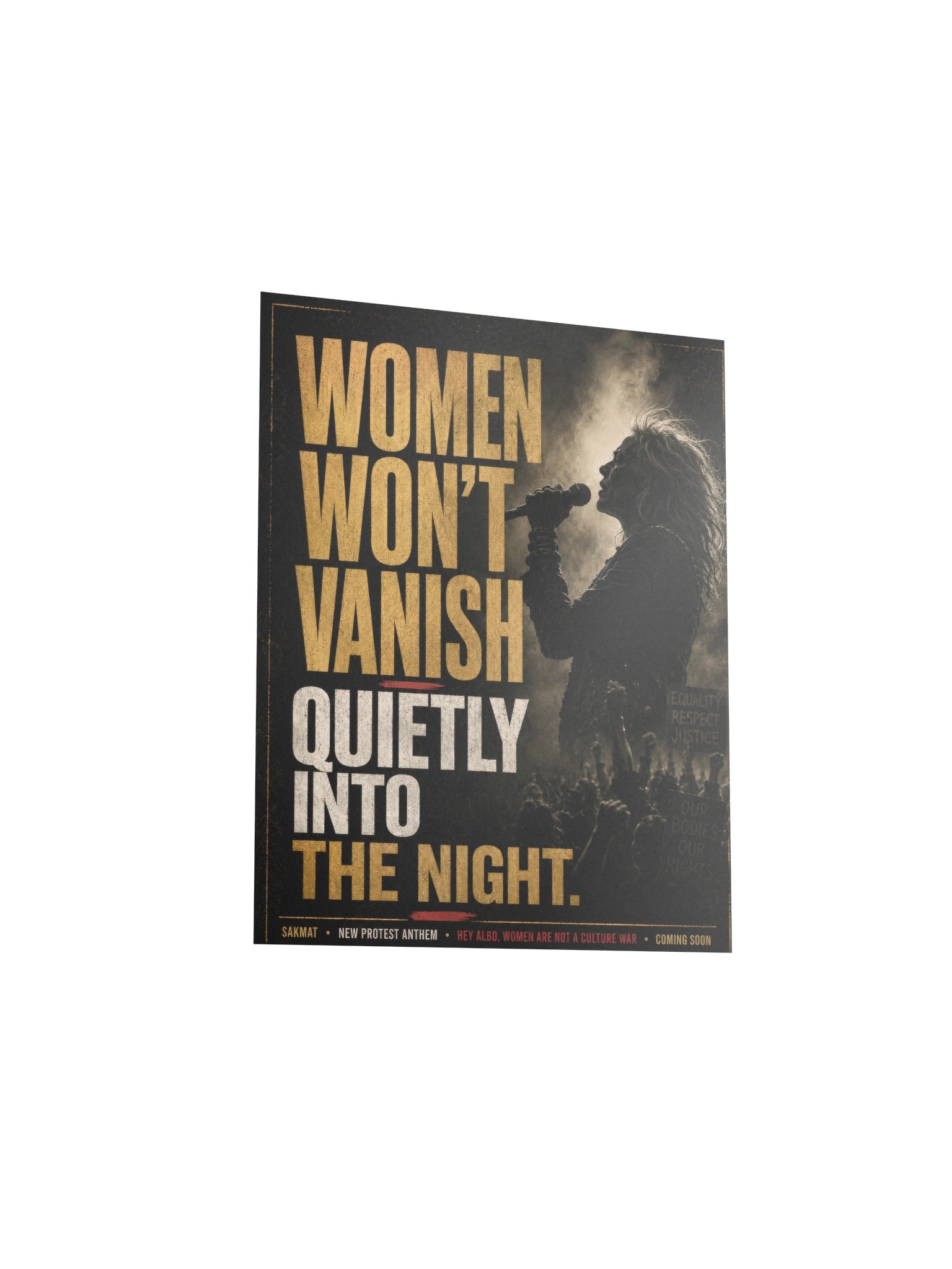 Women Won’t Vanish Quietly Protest Poster product image (9)
