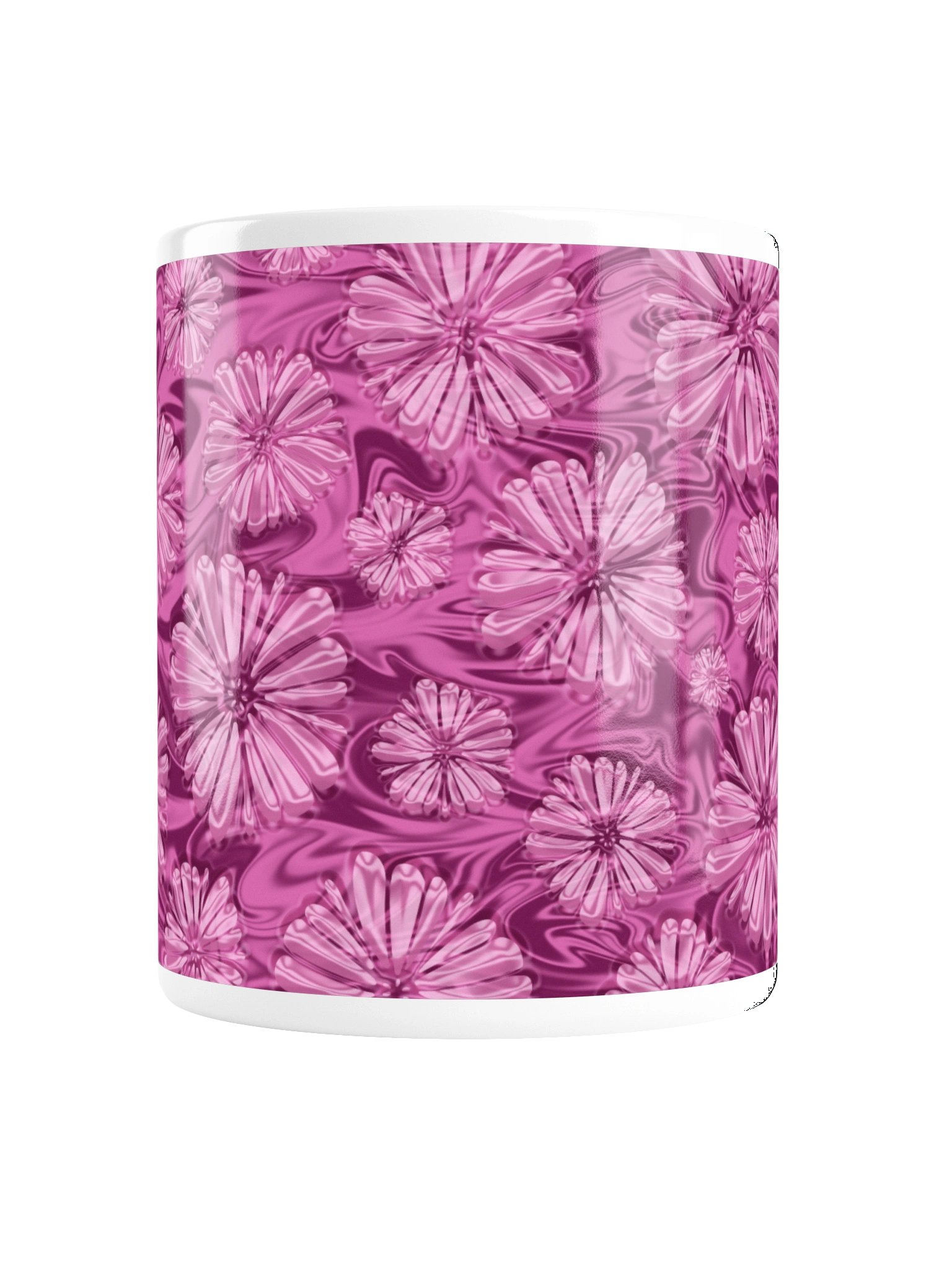 Fuchsia Plum Abstract Floral Mug product image (2)