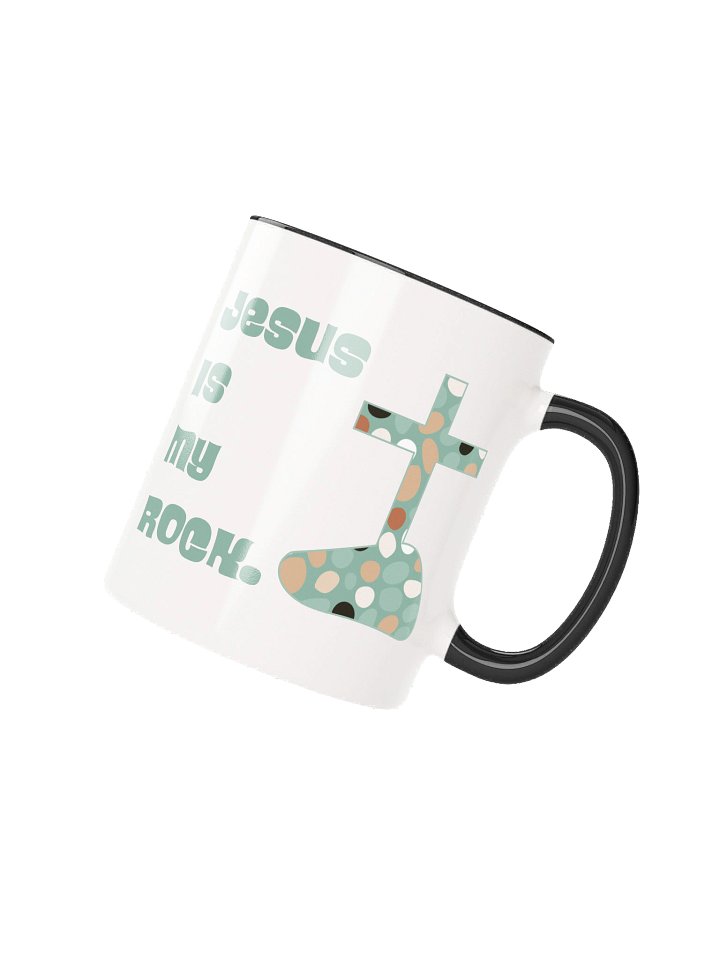 Jesus Is My Rock — Sage Cross Mug product image (5)