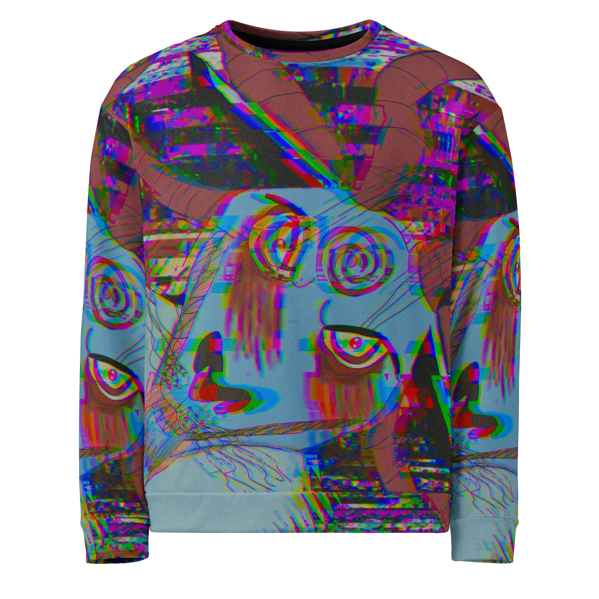 Glitch All Over Print Long Sleeve Shirt product image (1)