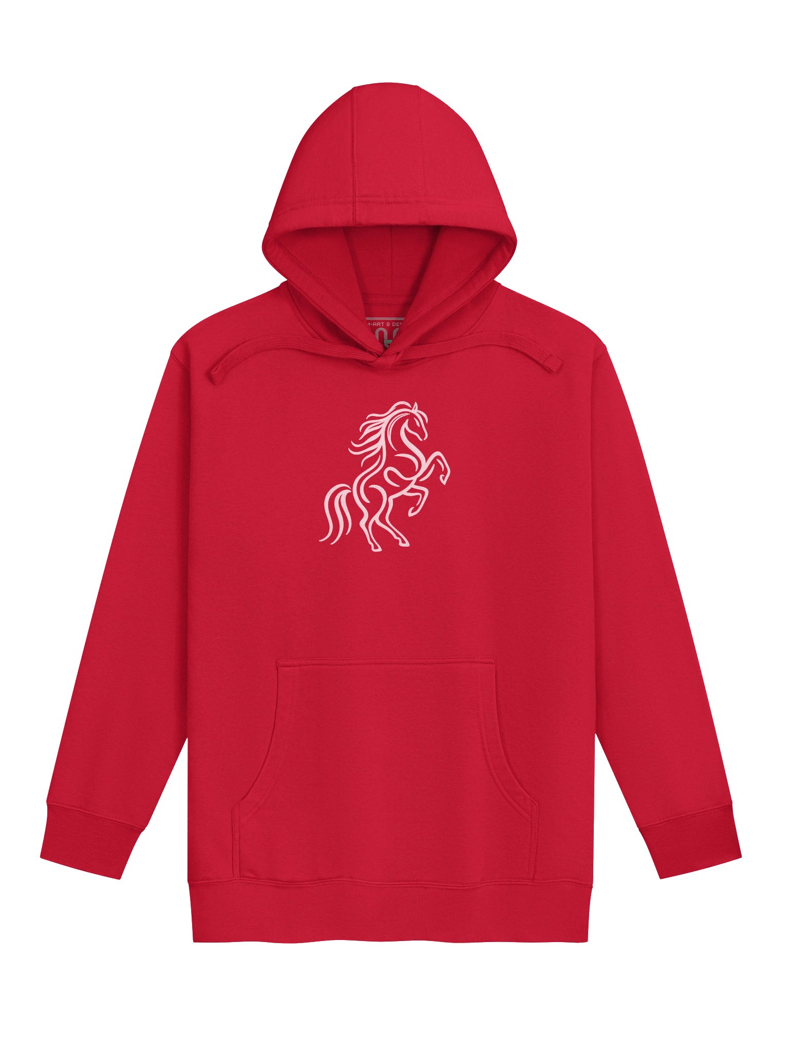 Hard Hooved Stallion Hoodie – Fierce Line Art for Resilient Riders - by M‑Art & Design product image (1)