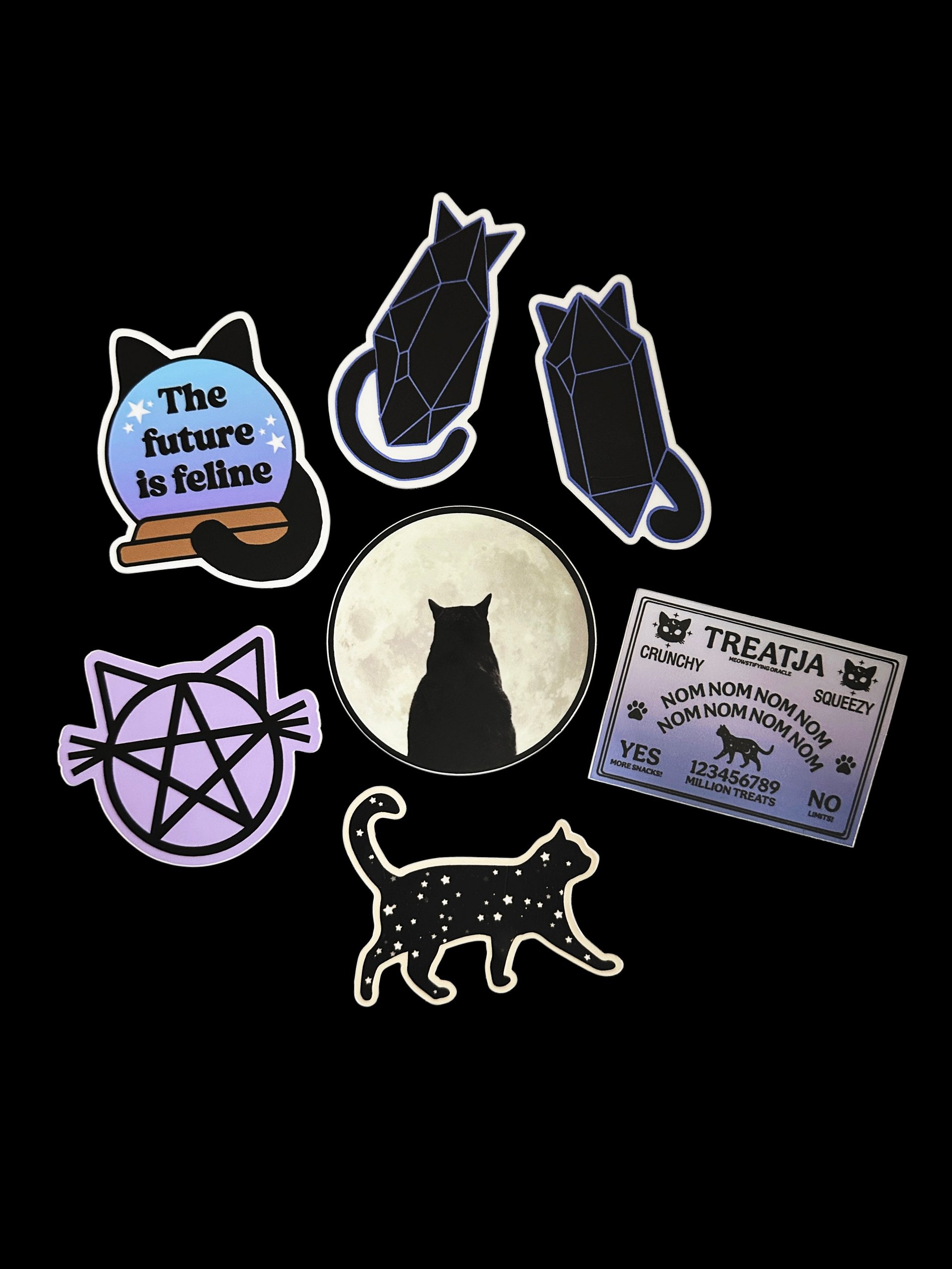 Mystical Black Cats sticker pack product image (1)