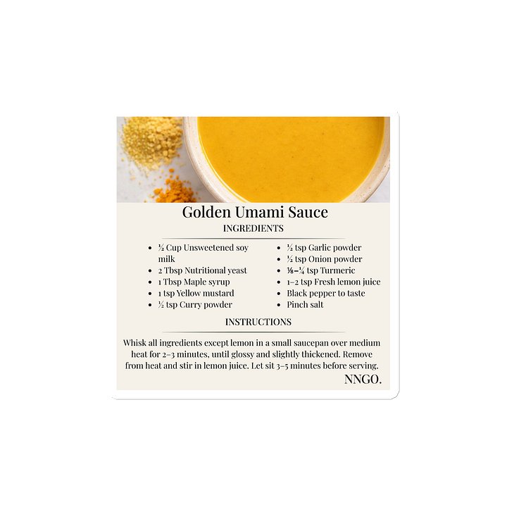 Golden Umami Sauce Recipe Magnet product image (1)