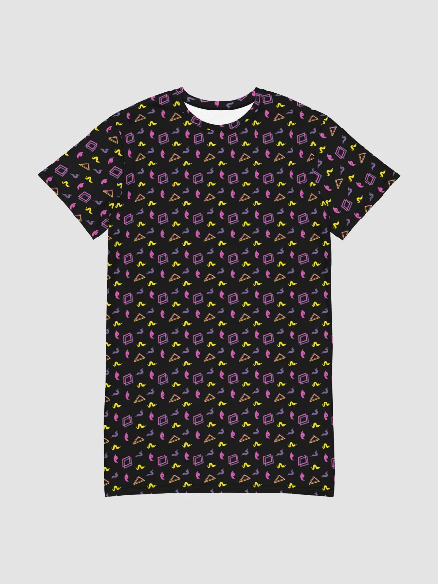 Oh Worm black pattern t-shirt dress product image (3)