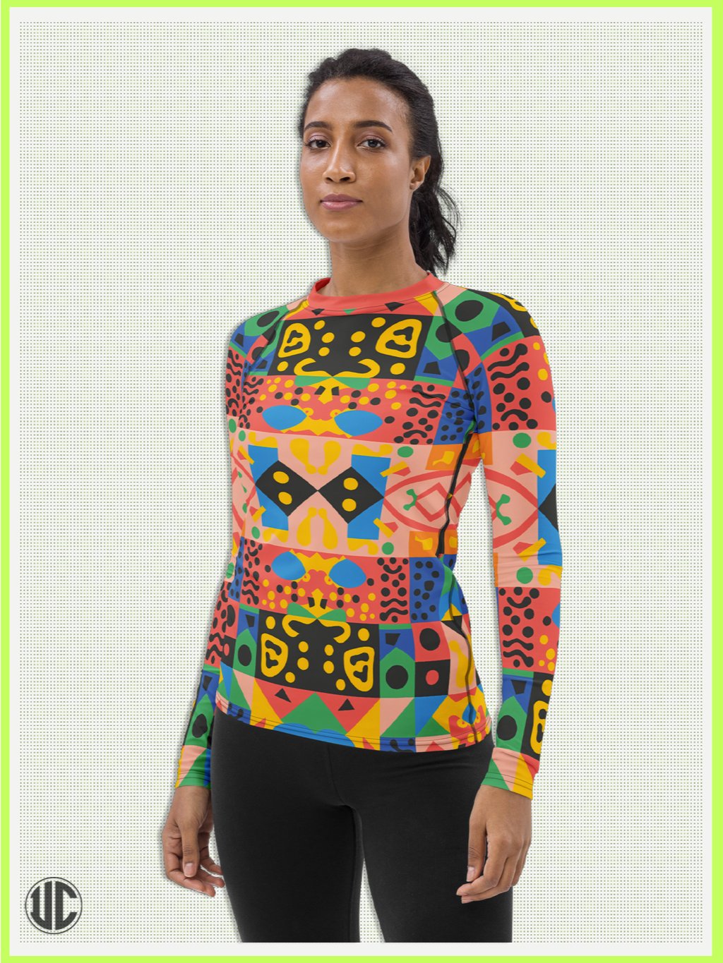 Vivid Memphis Style - Women's Rash Guard product image (6)