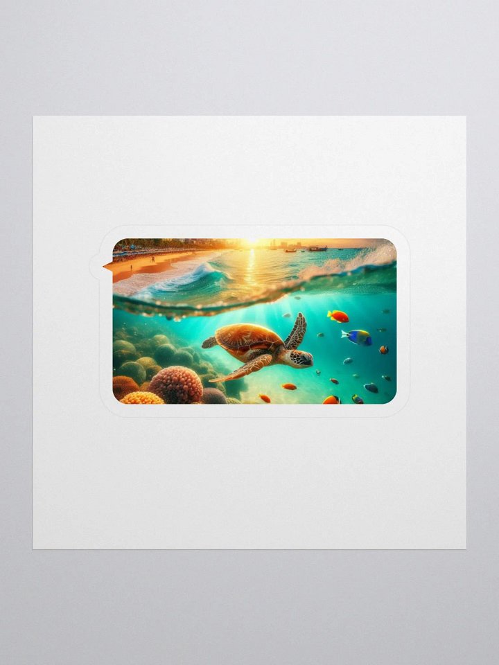 Tropical Paradise Kiss Cut Stickers | AI Design underwater world product image (1)