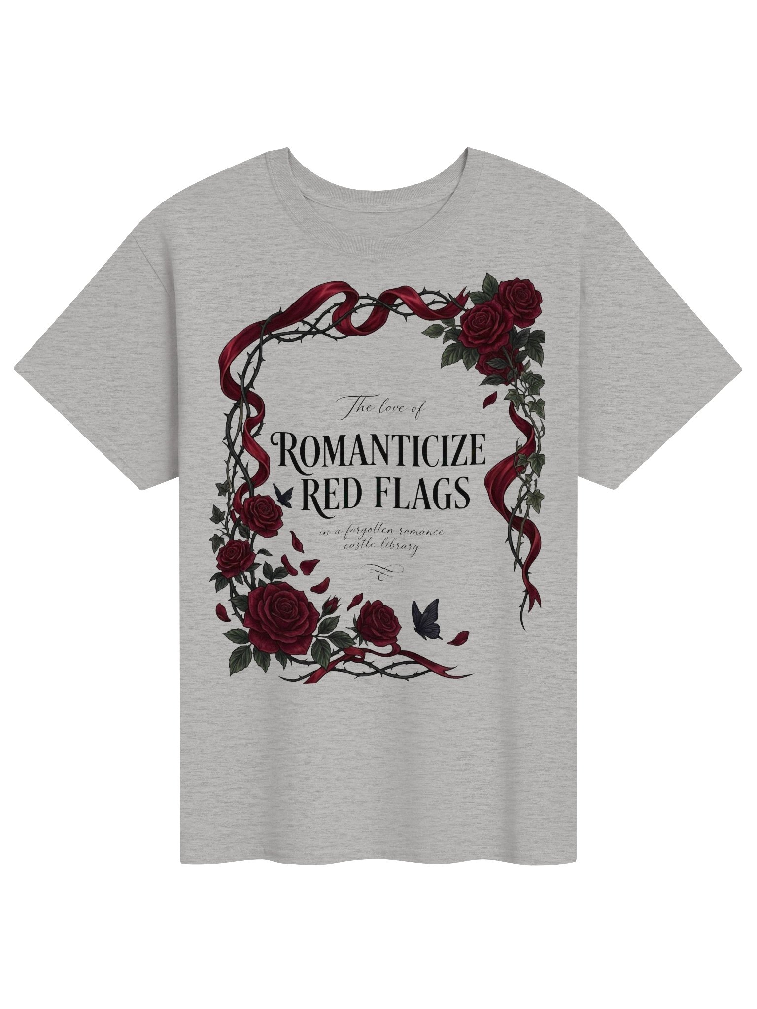 Romanticize Red Flags | Premium Gothic Dark Romance Tee product image (8)