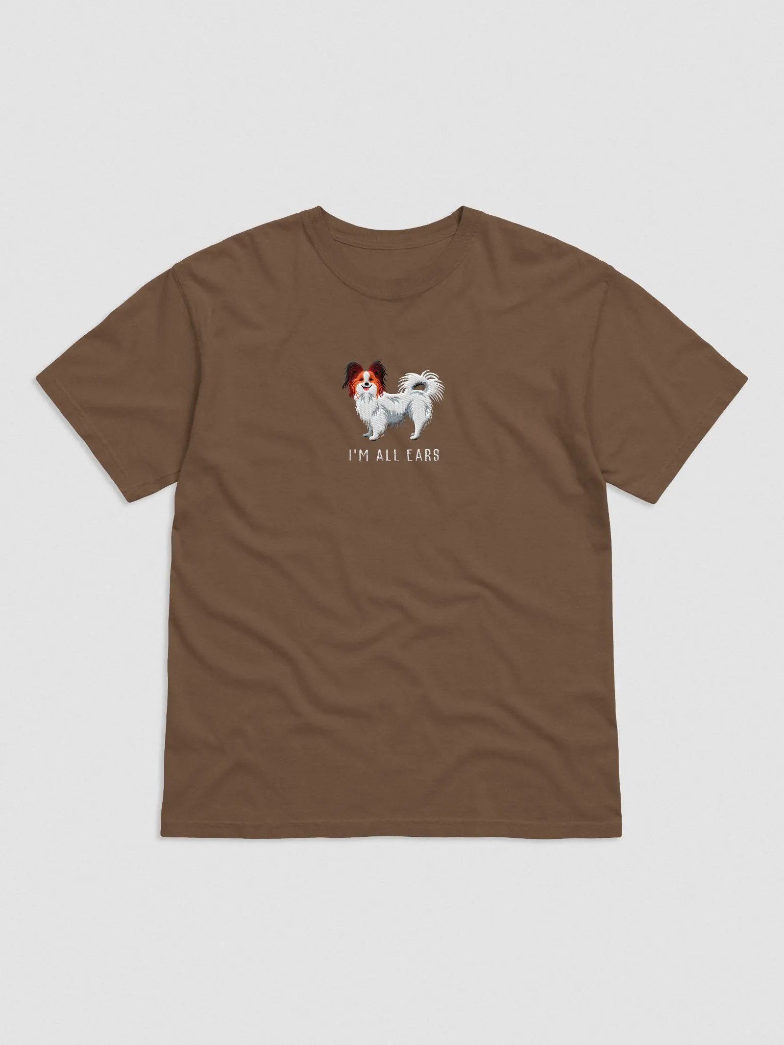 I'm All Ears T-Shirt(Embroidered) of a Papillon(Sable) product image (4)