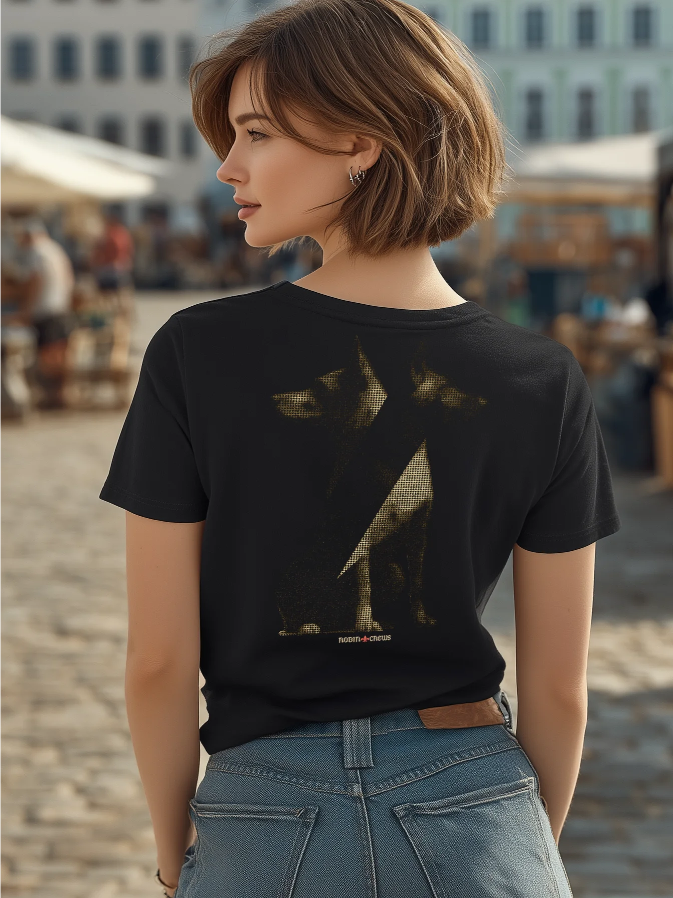 Doberman Dog T Shirt Black Graphic Tee product image (6)