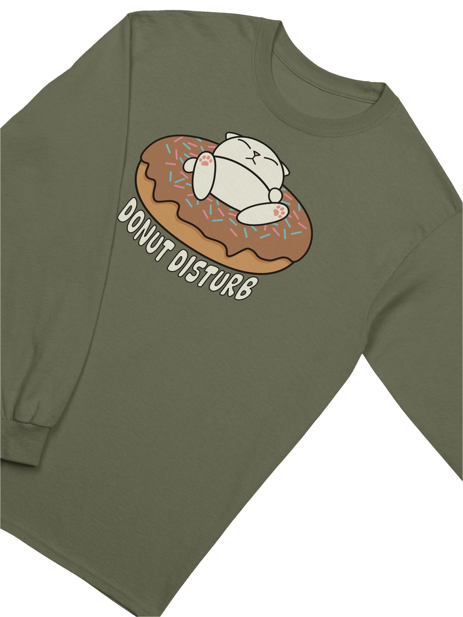 Donut Disturb Cat - Unisex Adult Long Sleeve T-shirt product image (3)