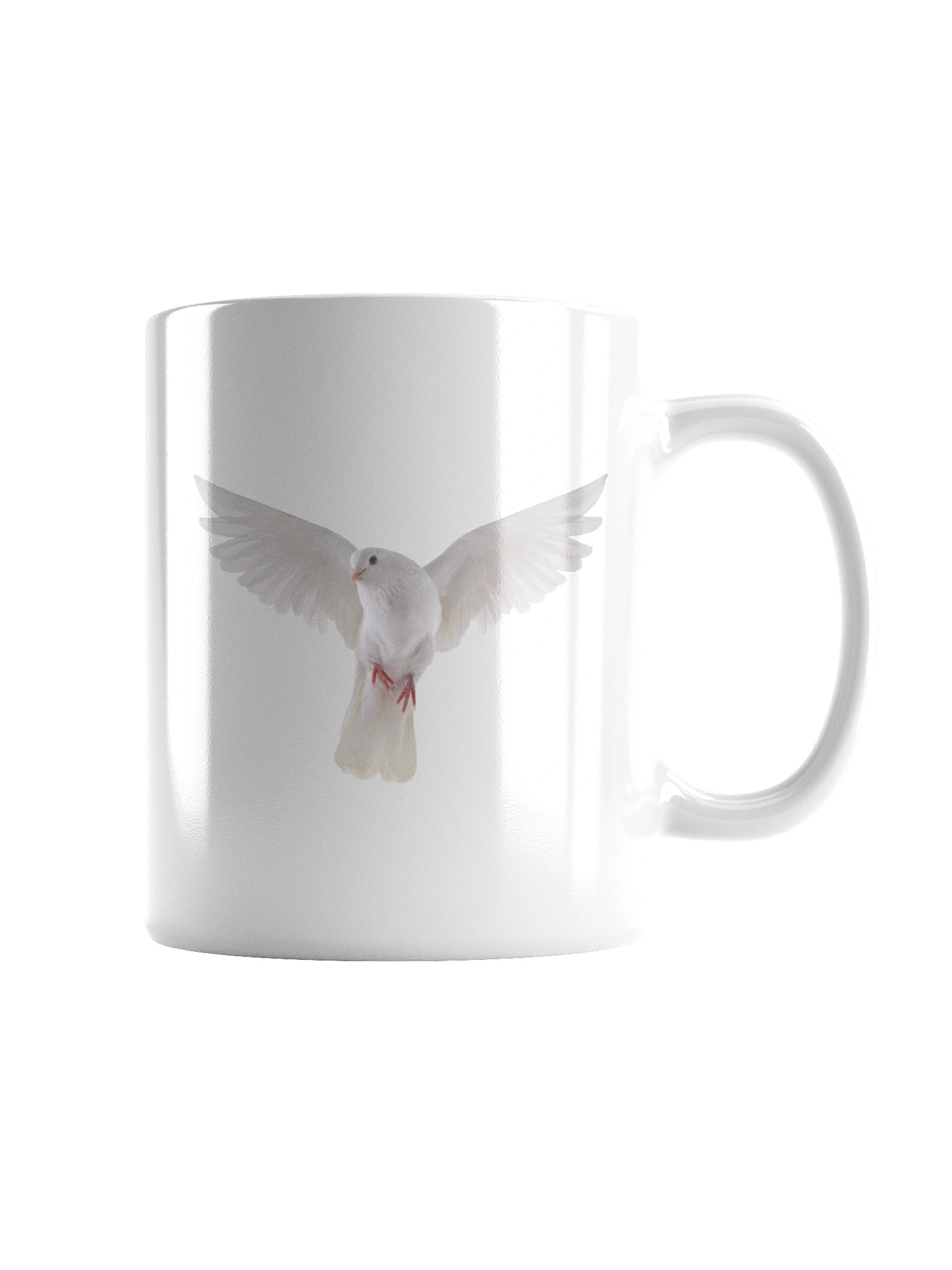 Glossy White Dove Mug product image (2)