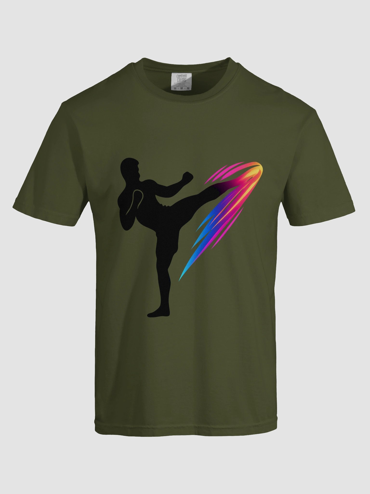 Kick Boxing Vibrant Number 2 Brush Stroke T-Shirt product image (21)