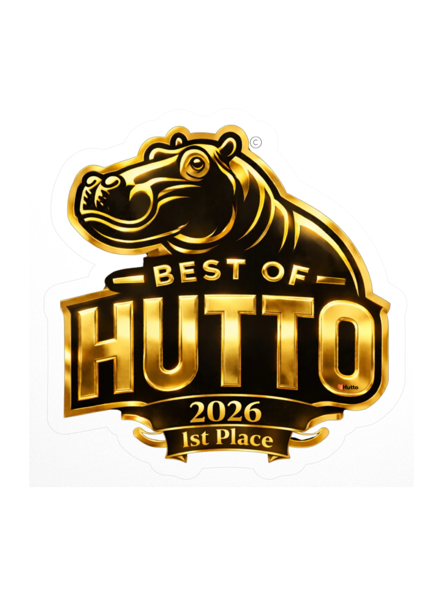 Golden Hippo 1st Place Sticker product image (2)