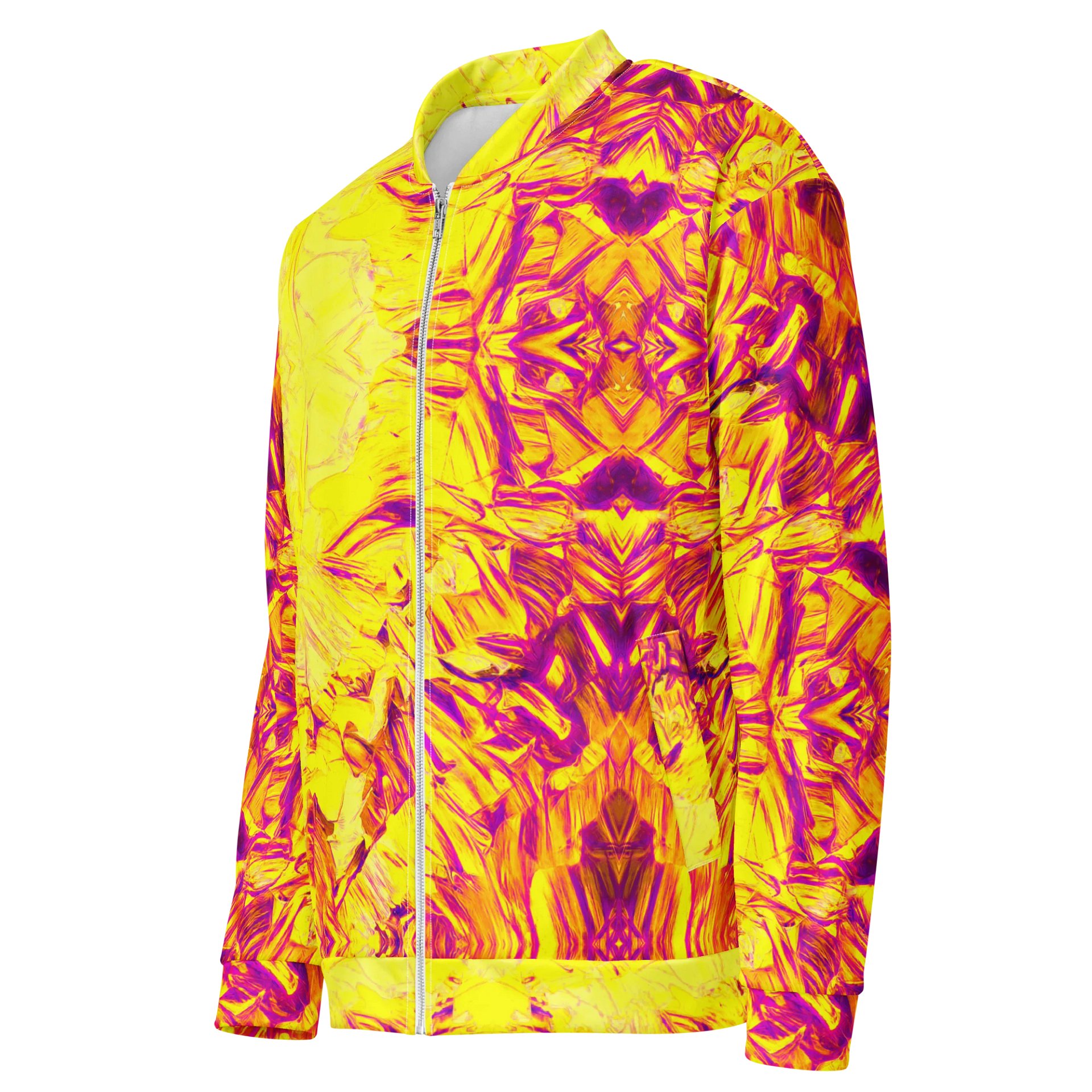 Kaleidoscopic Dream Sequenze | Bomber Jacket - Magenta & Yellow product image (3)