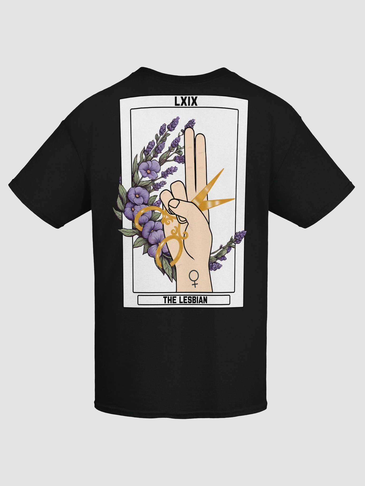 "The Lesbian" Tarot Card - T-Shirt (Black) product image (1)