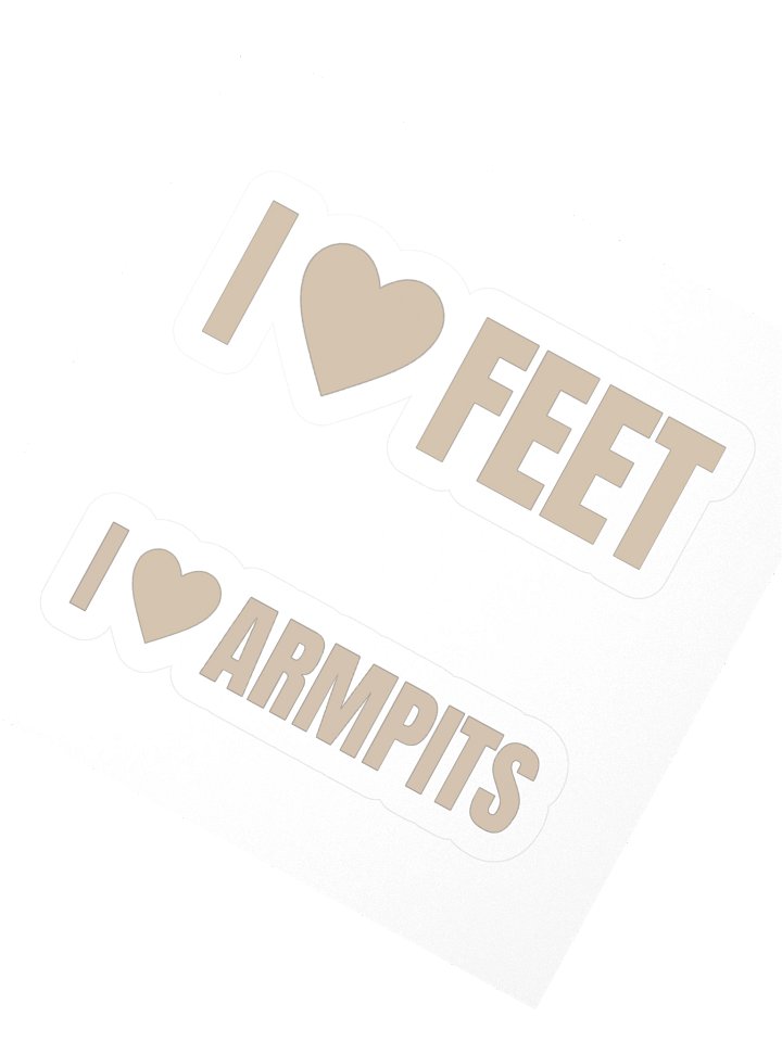 I Heart Feet/Armpits Stickers product image (4)