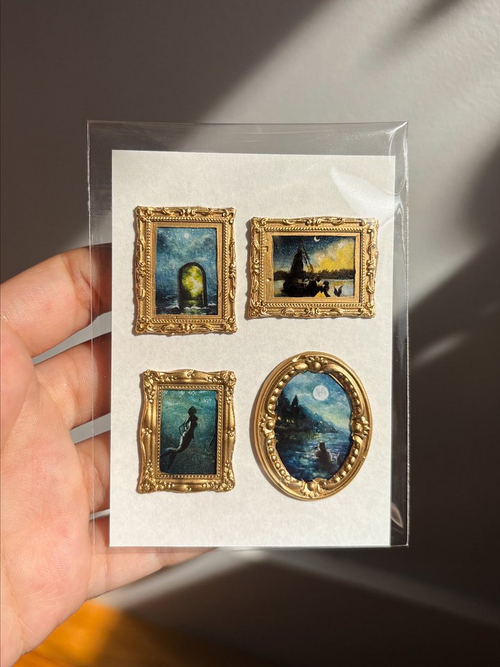 Mermaids v1 Mini Handmade Sticker Gallery Sheet- Pack of 4 product image (1)