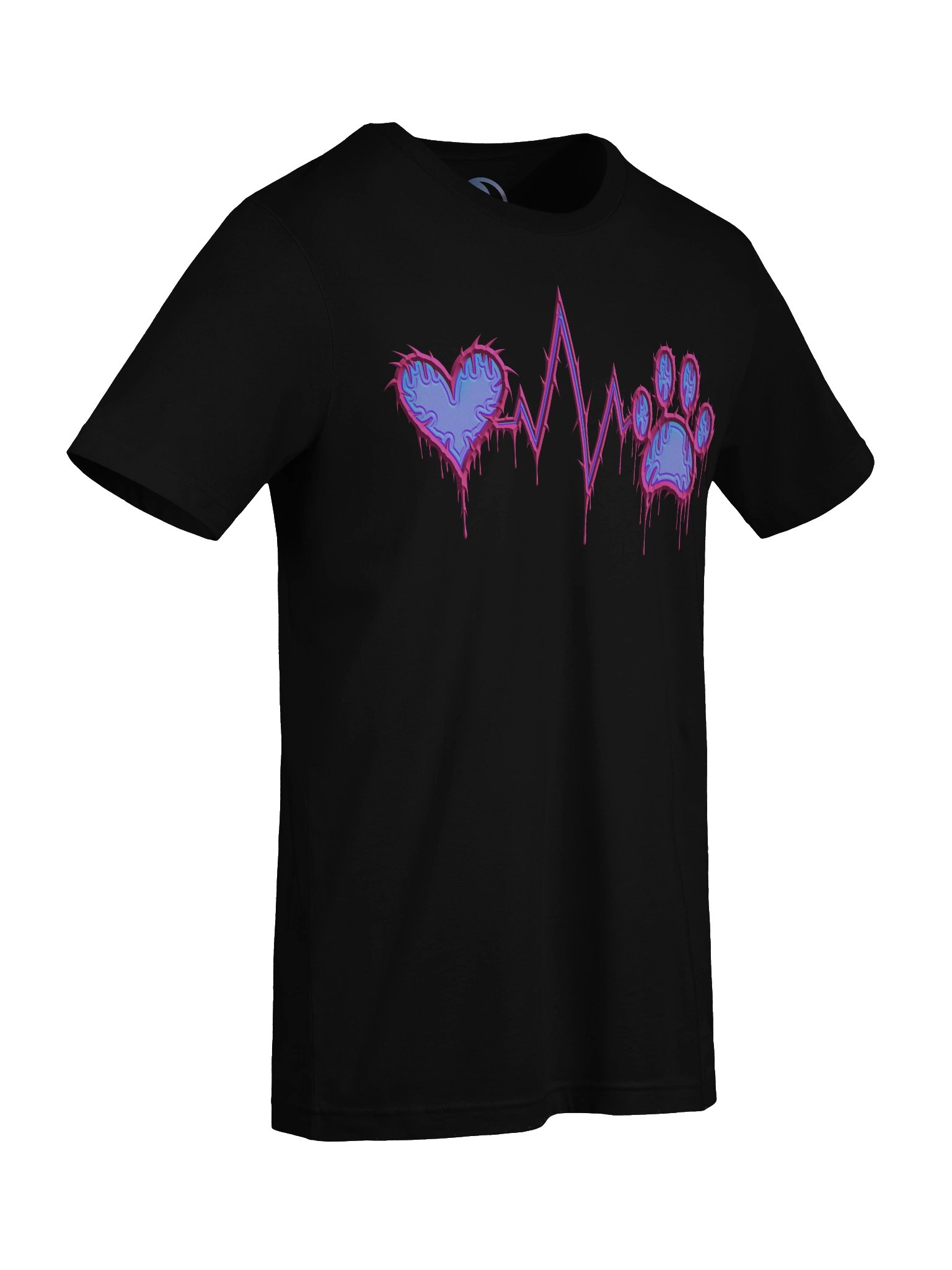 MooMoo Heart-Paw Tee (Pink/Blue Metal) product image (9)