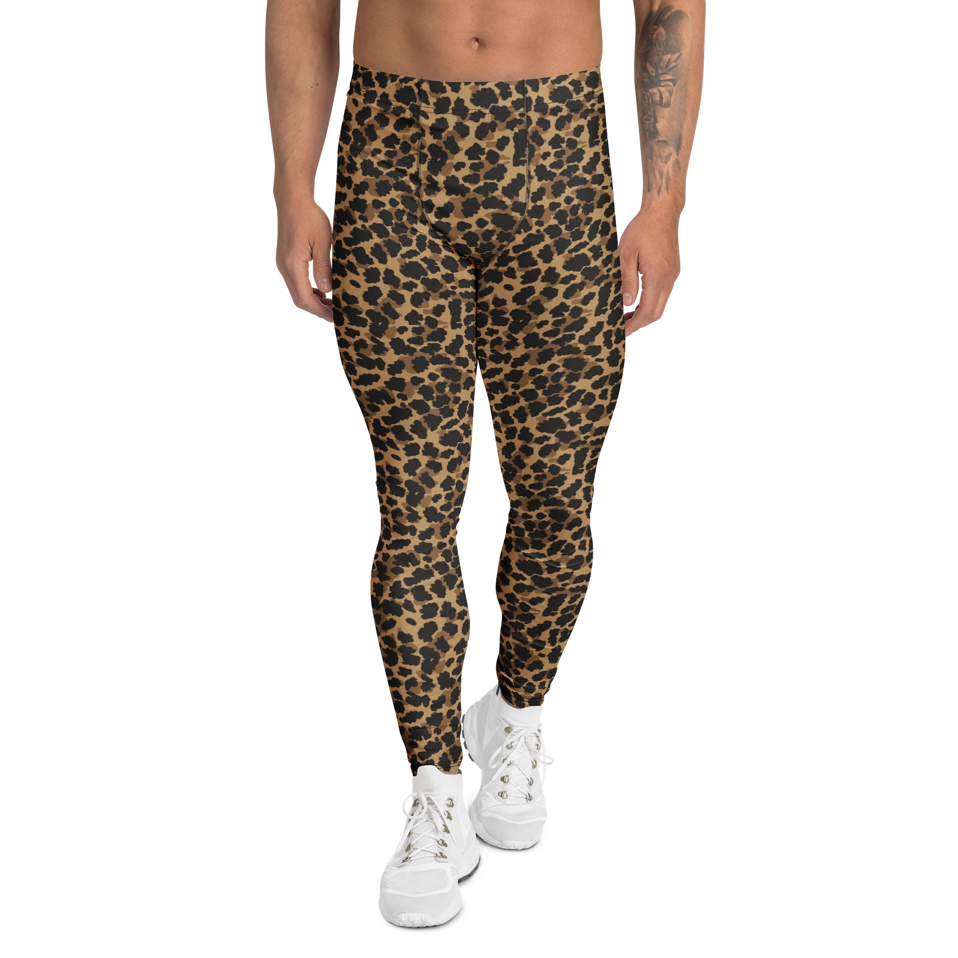 Bold Leopard Print Men's Leggings for Active Wear product image (1)