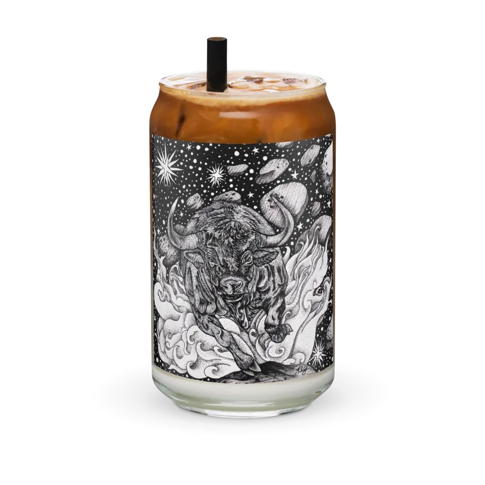 Taurus Zodiac Can-Shaped Glass product image (2)
