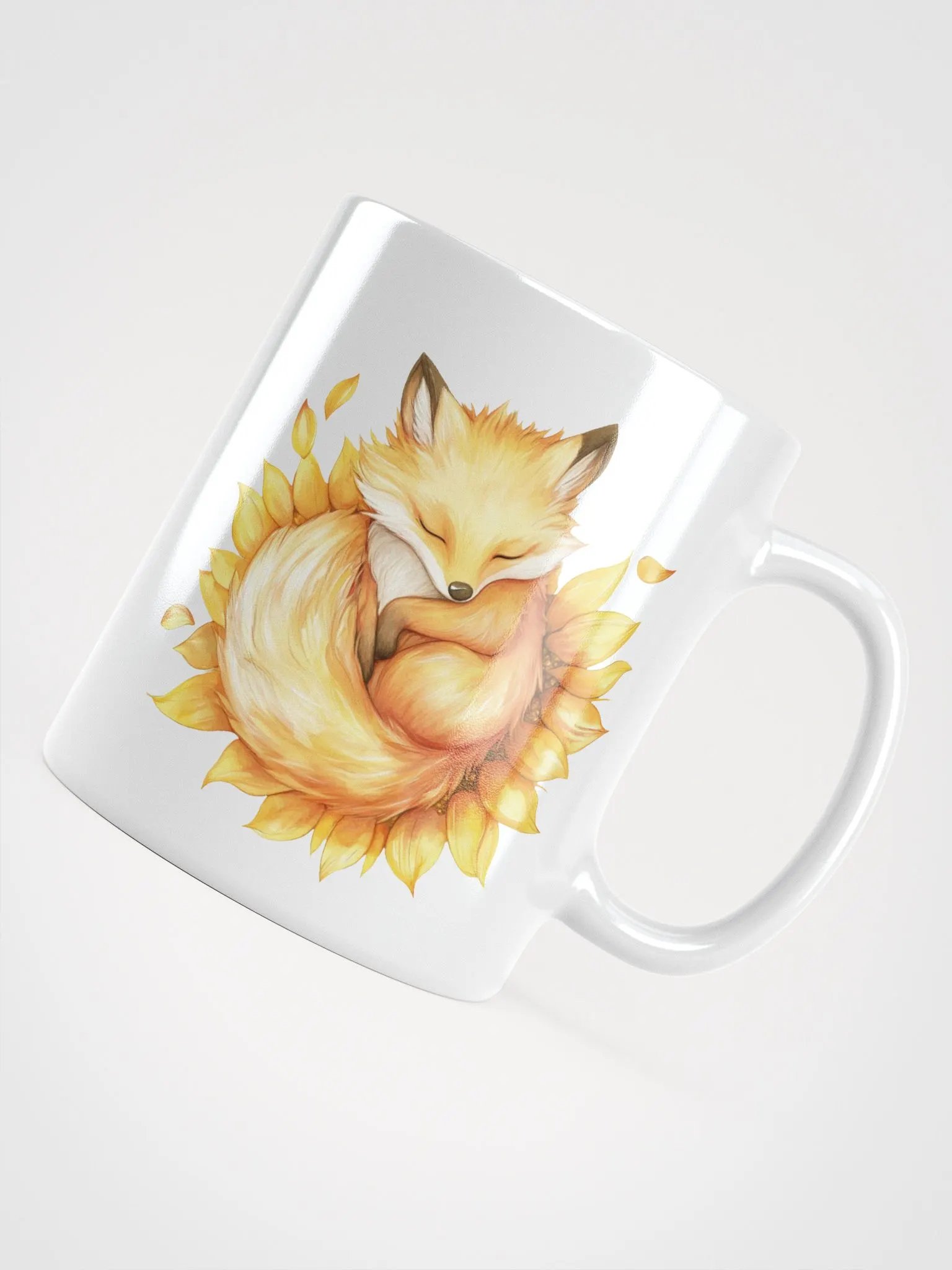 Sleepy Sunflower Fox Mug product image (11)