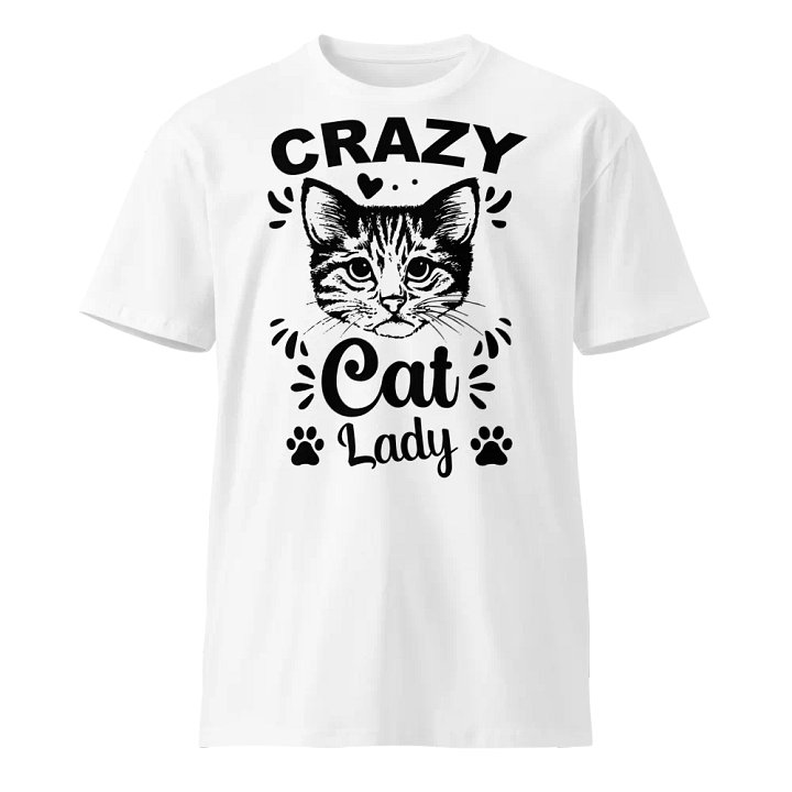 Crazy Cat Lady White Unisex T-shirt product image (1)
