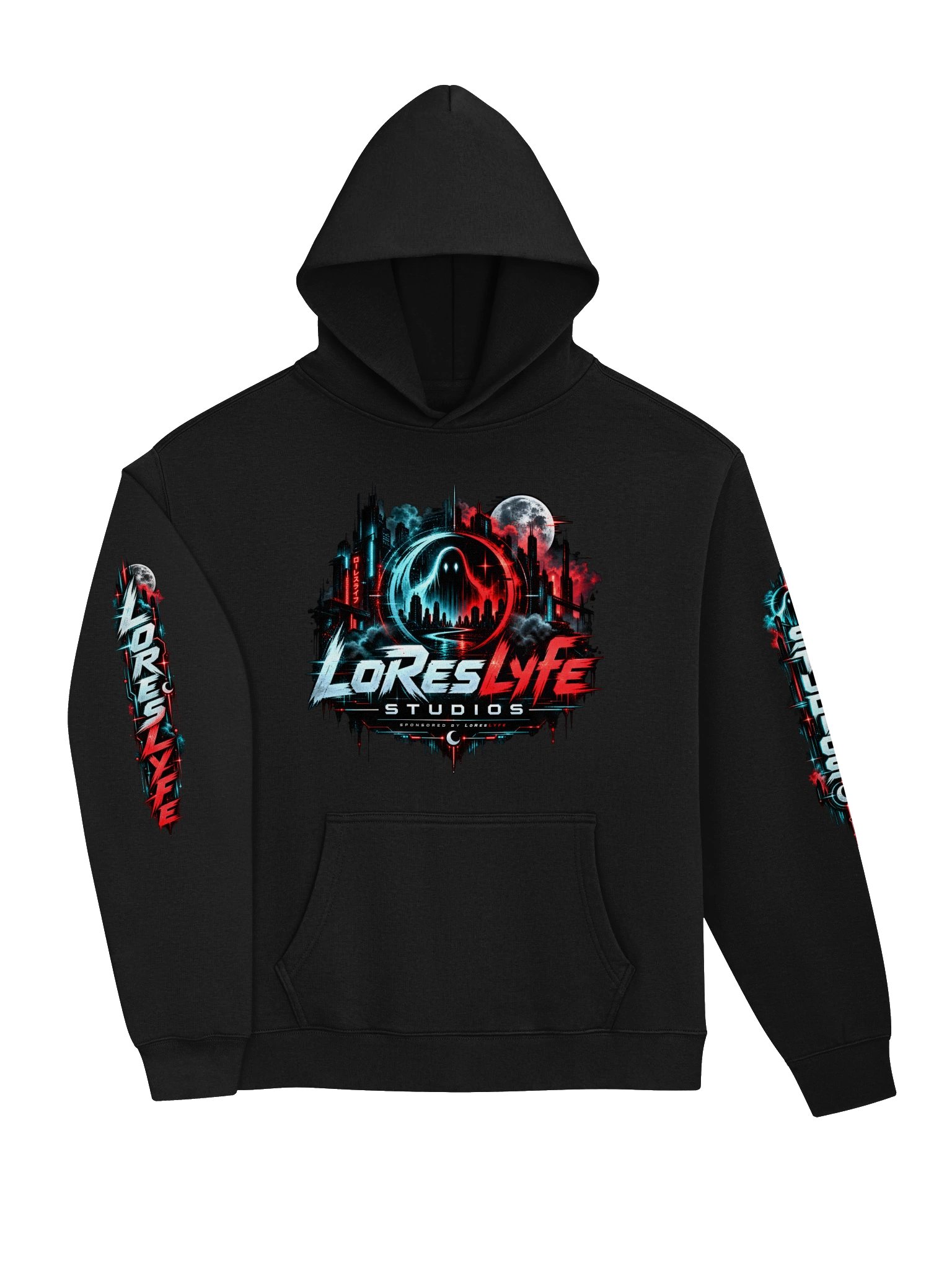LoResLyfe Studios | Cyber Noir Premium Hoodie product image (3)