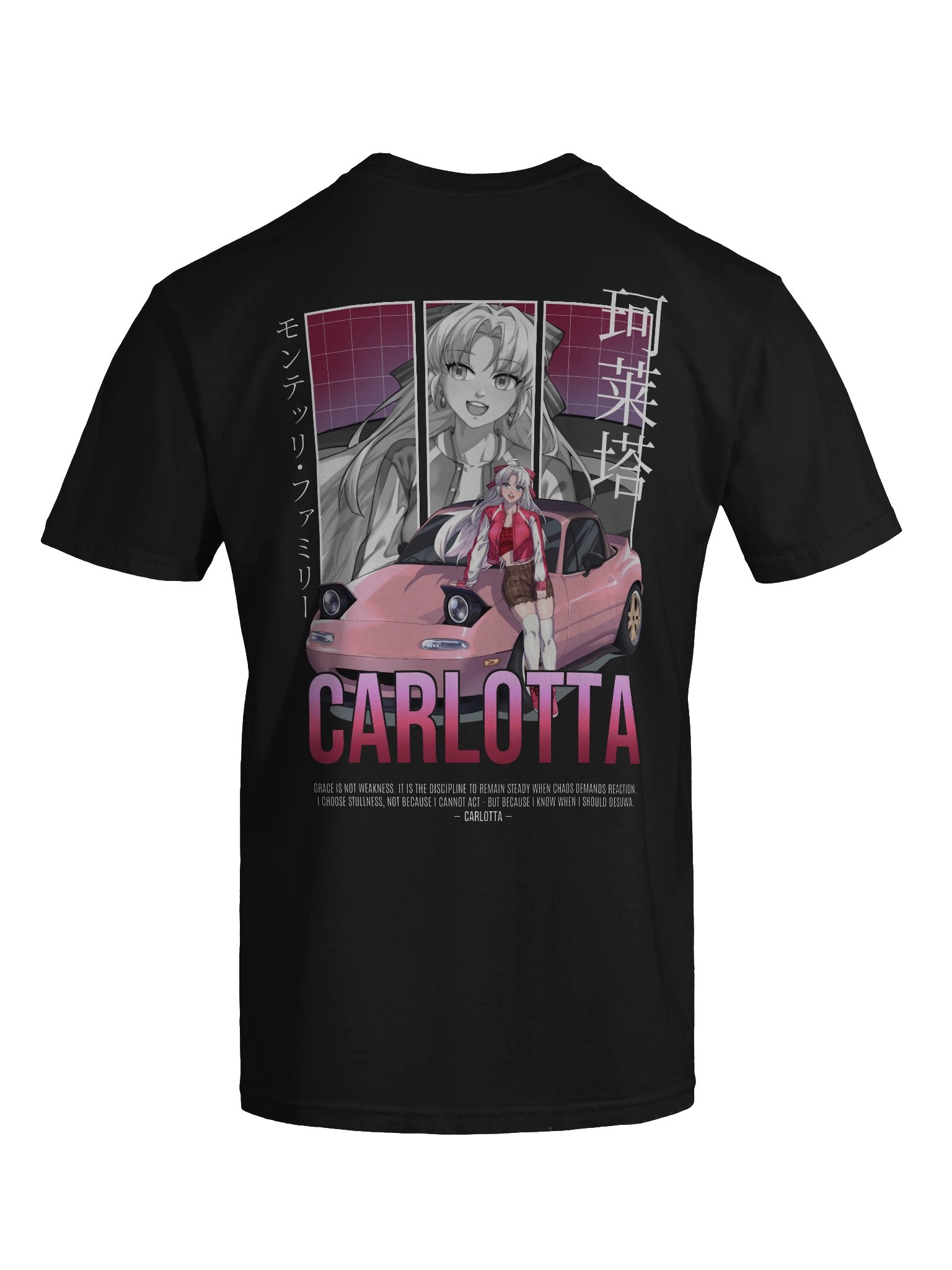 Carlotta JDM T-Shirt (Dark Colors) | WuWa Anime Streetwear product image (9)
