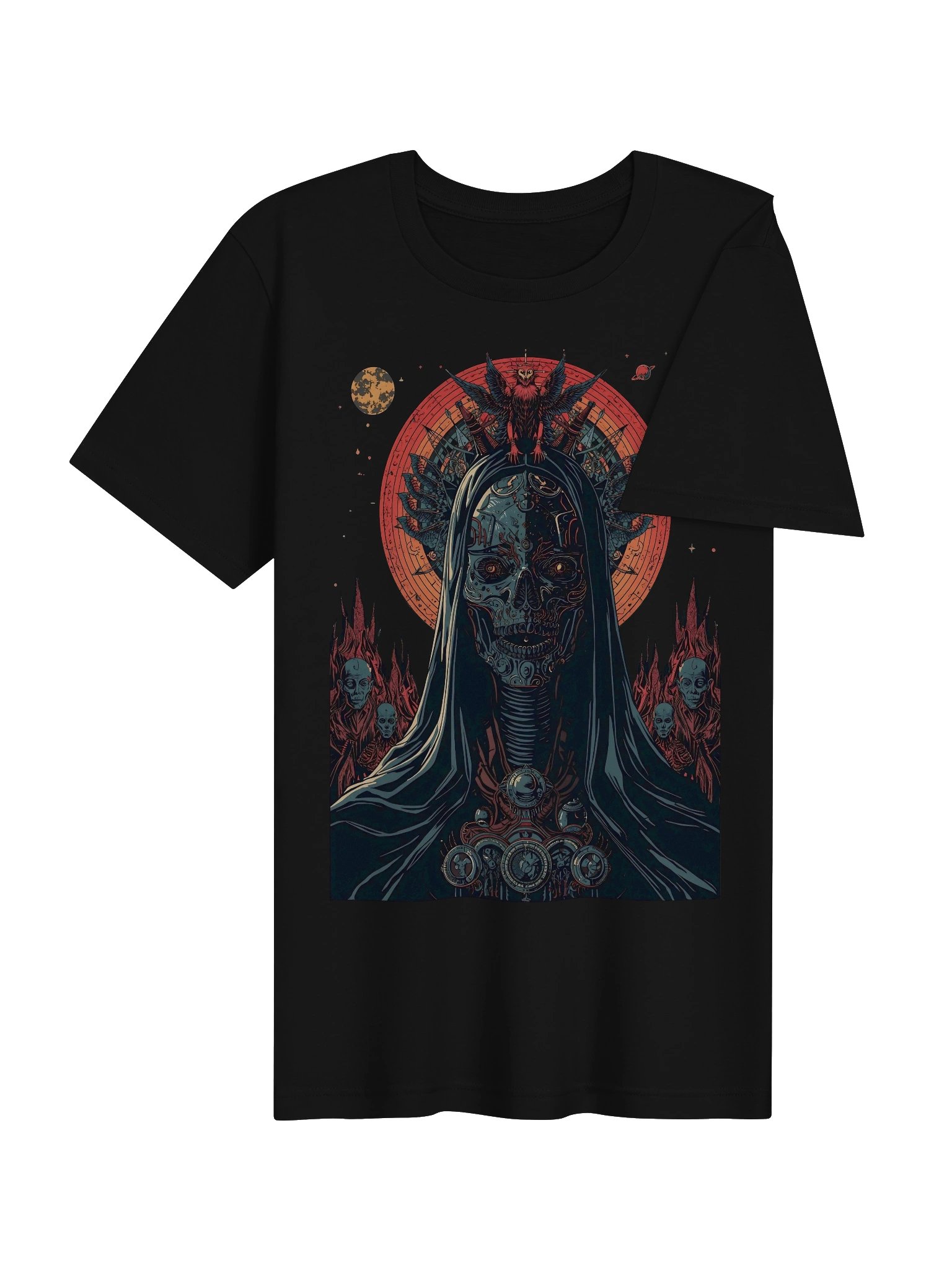 Neon Gothic Skull Lightweight T-Shirt product image (7)