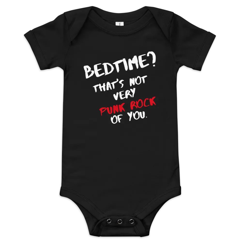 Bedtime's Not Punk Rock Baby Bodysuit product image (1)