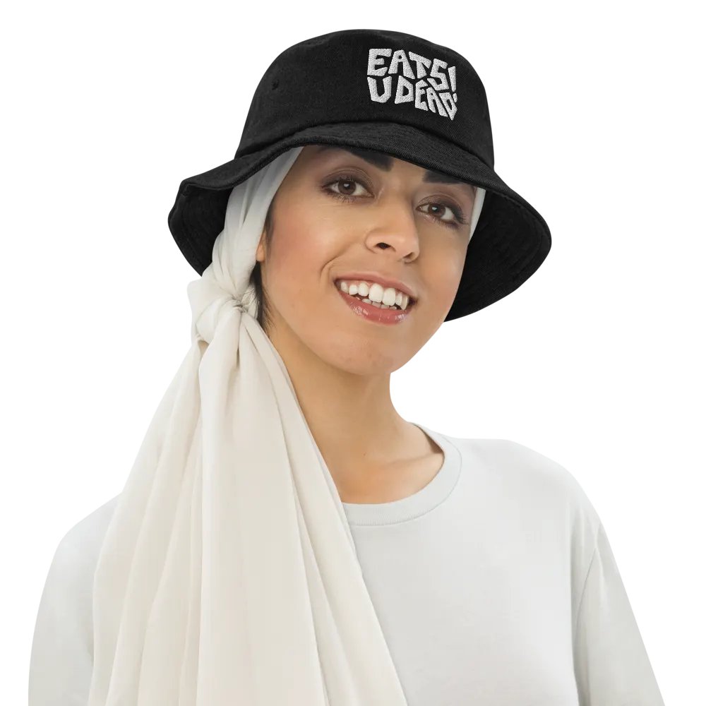 EATS U DEAD! embroidered denim bucket hat product image (9)