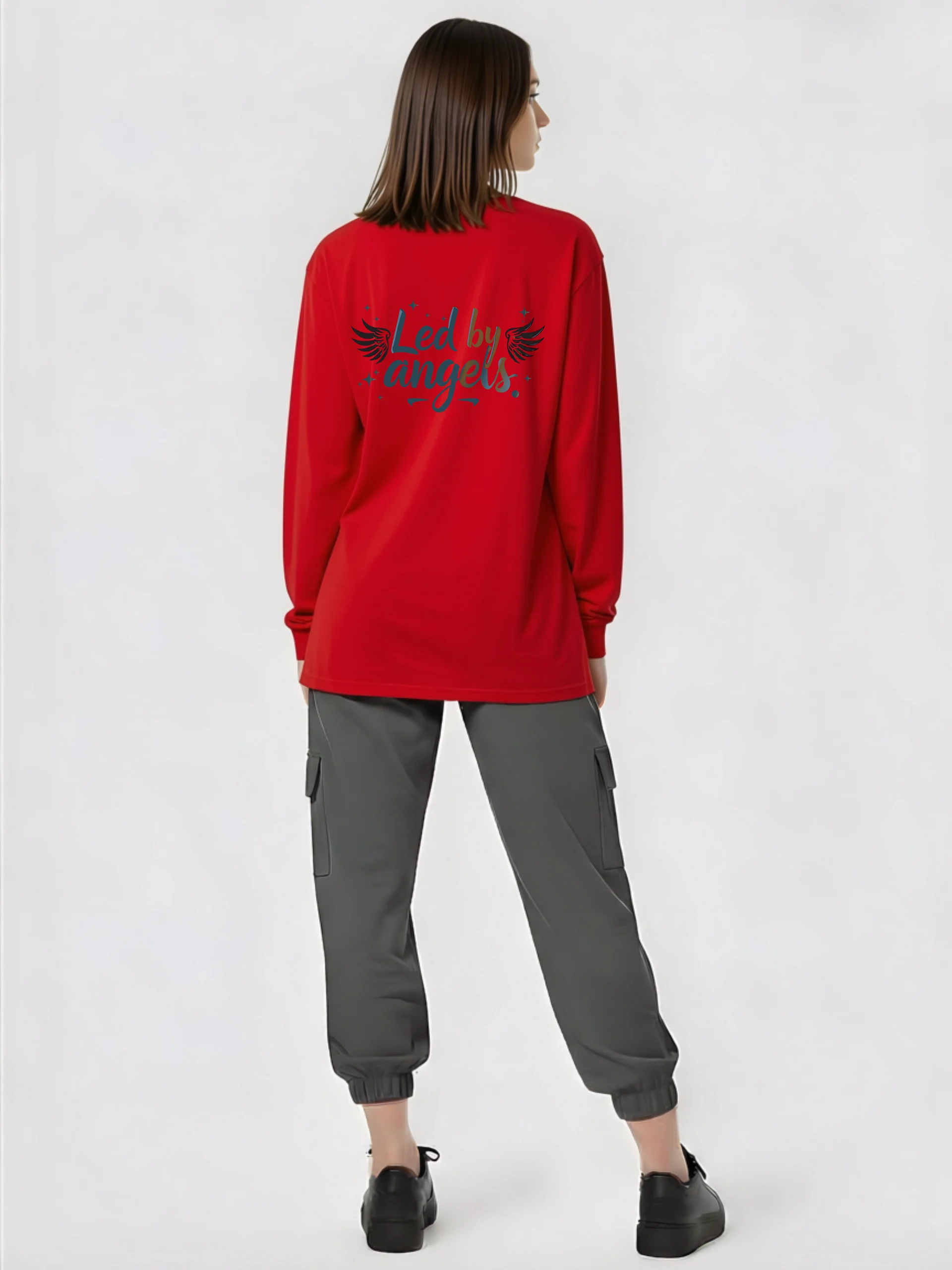 Led by Angels Long Sleeve Shirt with Wrist Embroidery product image (2)