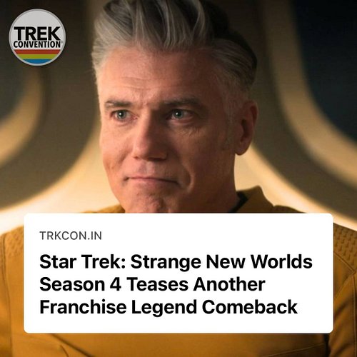 Star Trek: Strange New Worlds Teases Another Franchise Legend Comeback 
https://trkcon.in/0NuOQ2 

#StrangeNewWorlds  #StarTr...